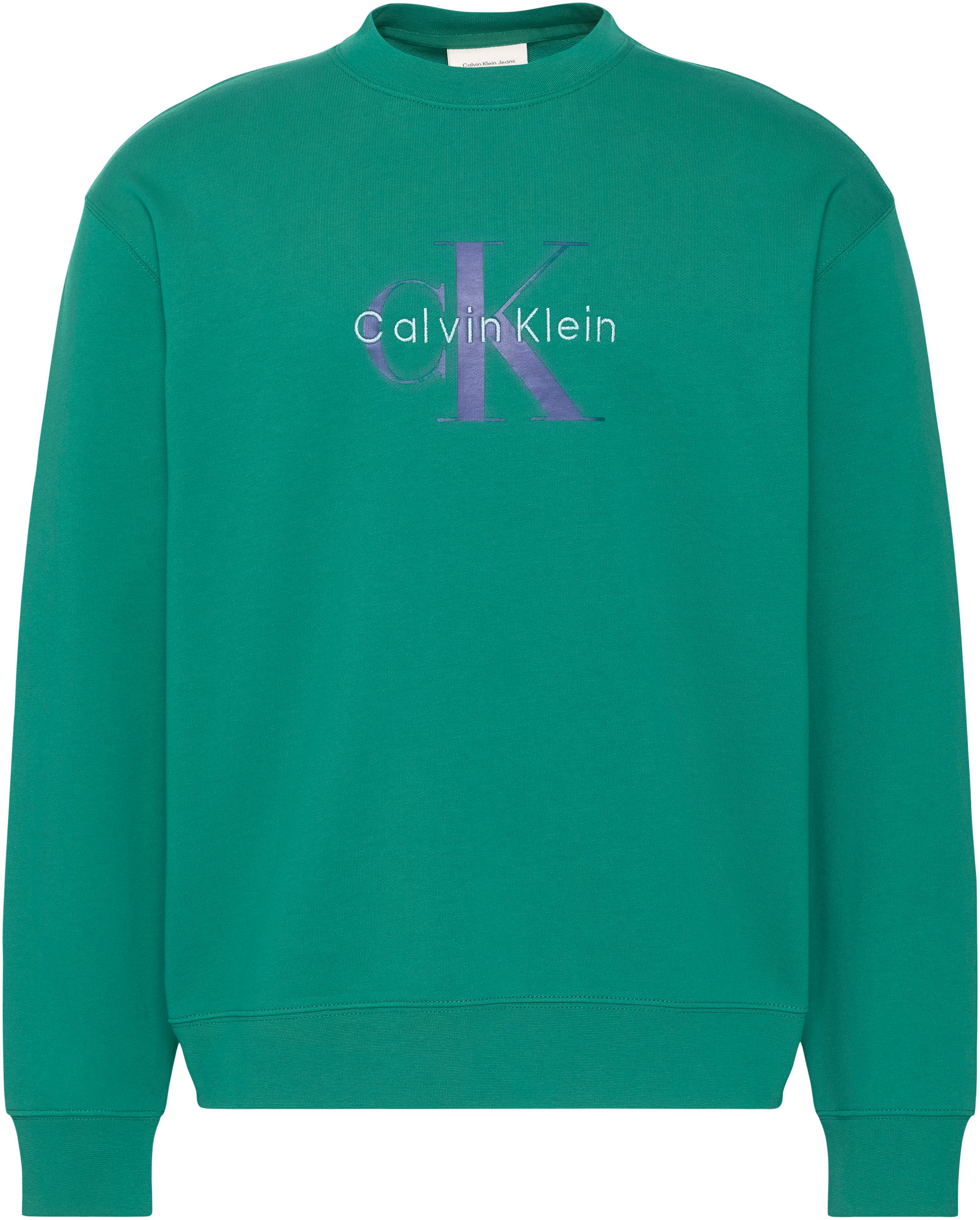 Calvin Klein Jeans Sweatshirt »LS EU 350TERRY MONOLOGO CN SWTSH«, Rundhalsausschnitt, regular fit
