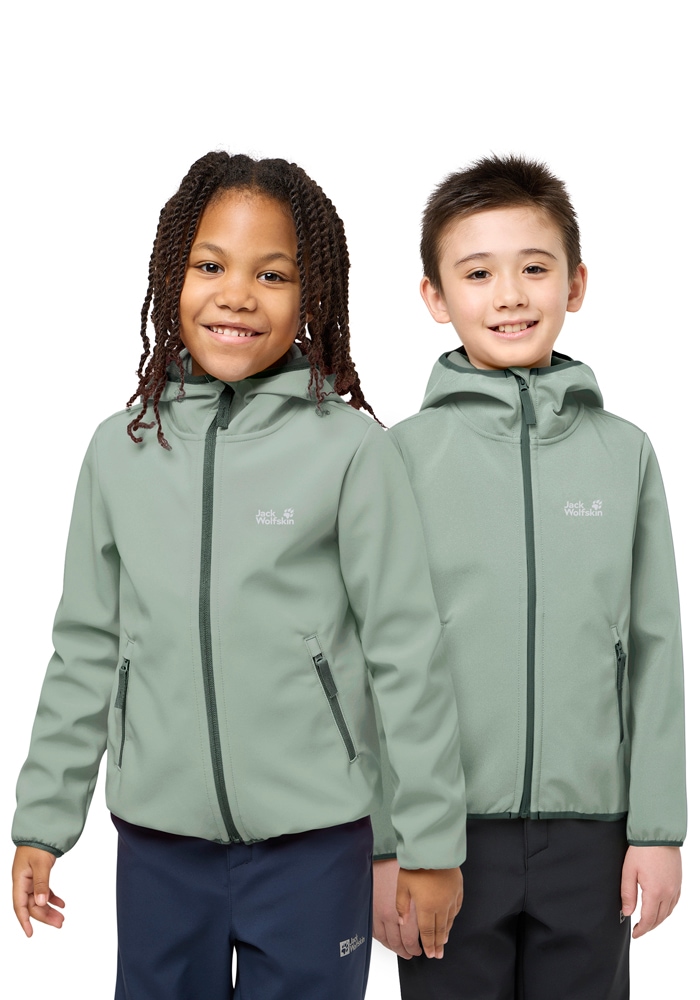 Jack Wolfskin Softshelljacke »FOURWINDS JACKET KIDS« mit Kapuze