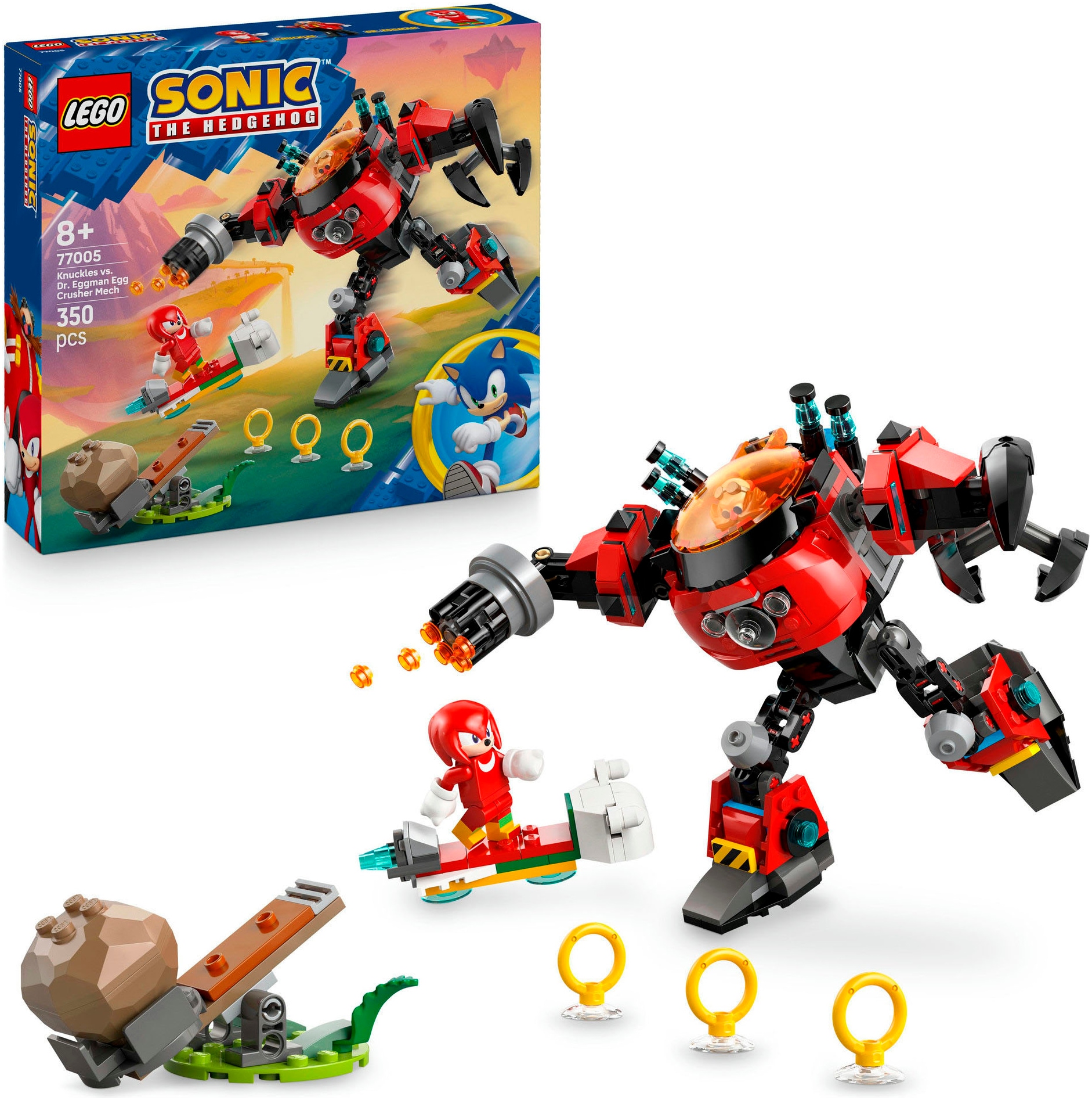 Image of LEGO Konstruktionsspielsteine "Knuckles vs. Dr. Eggmans Egg Crusher Mech (77005), LEGO Sonic" Made in Europe