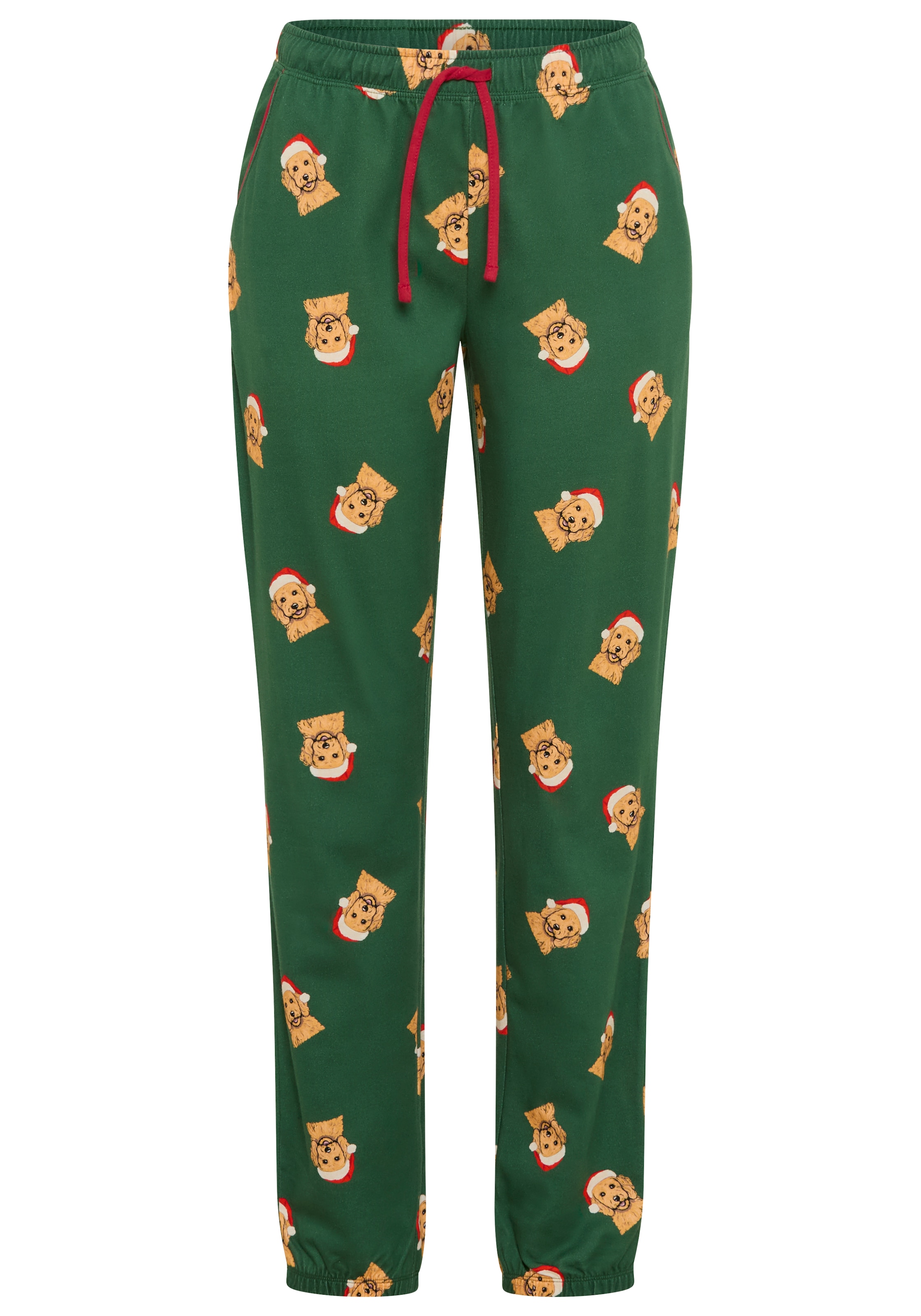 LASCANA Pyjama 2 mit süssem Weihnachts-Hunde-Print