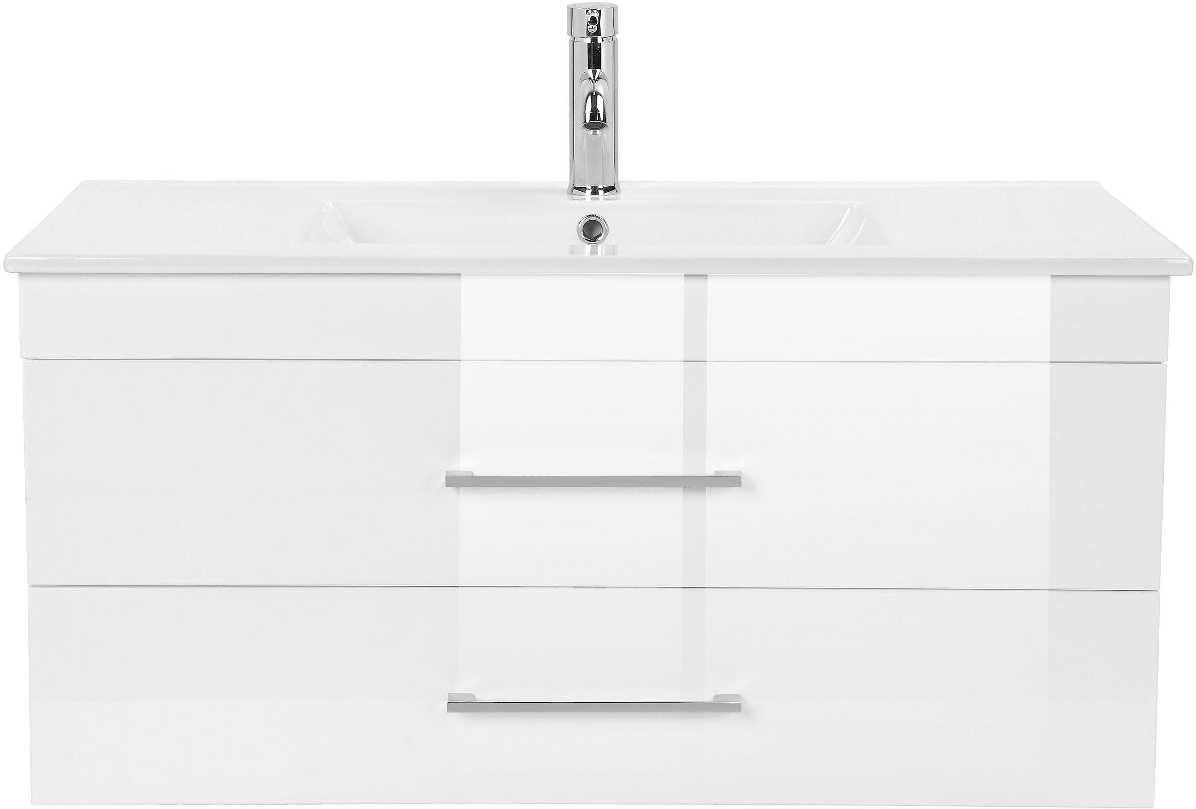 welltime Table de lavage »Florenz« Komplett-Set,  Waschplatz mit 2 Auszügen und Softclose Breite 100cm