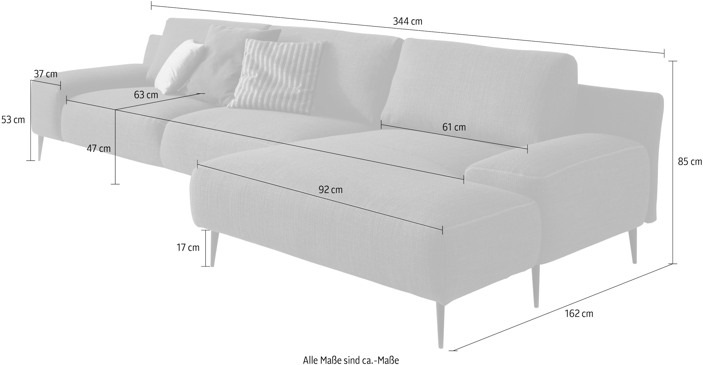 designwerk Ecksofa »Forma L-Form, zeitloses Designsofa mit aktuellem Fuss« in hochwertiger Verarbeitung & tollem Sitzkomfort