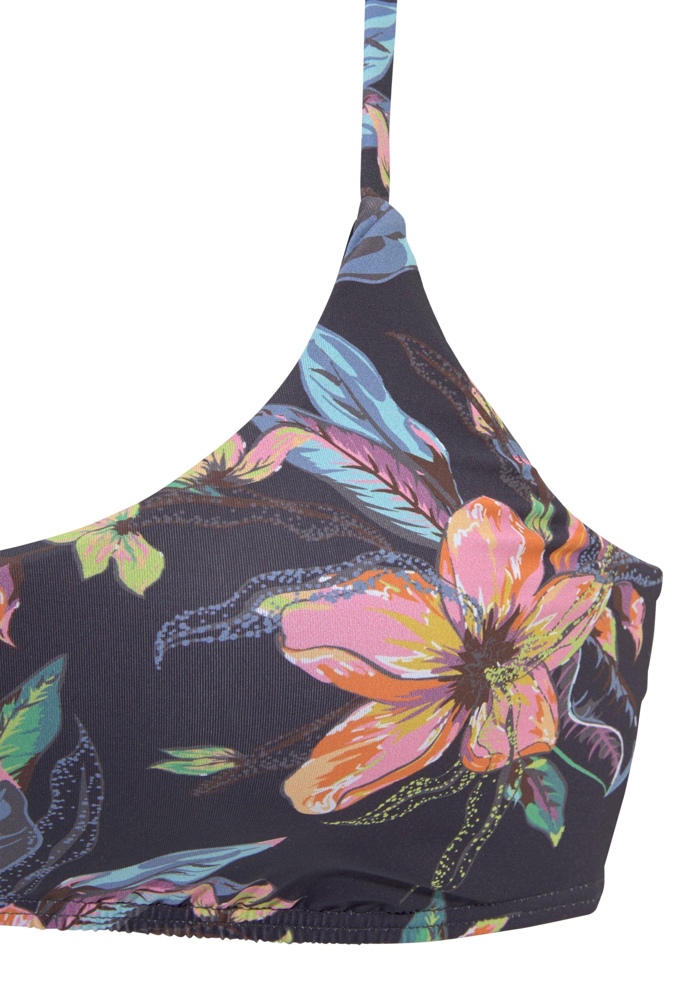 LASCANA Bustier-Bikini-Top »Malia«, mit tropischem Print
