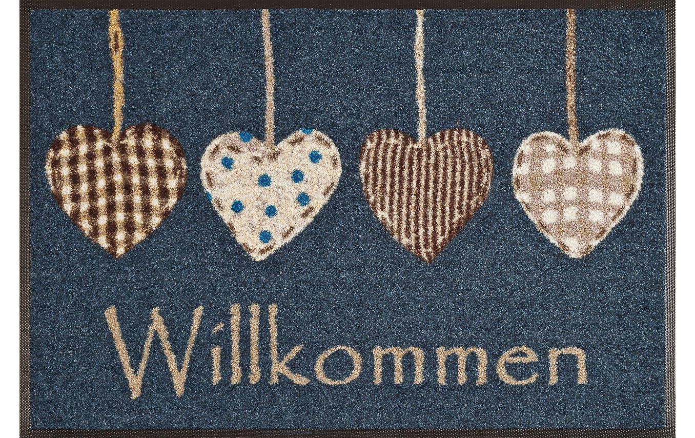 Image of wash+dry by Kleen-Tex Fussmatte "Cottage Hearts" quadratisch
