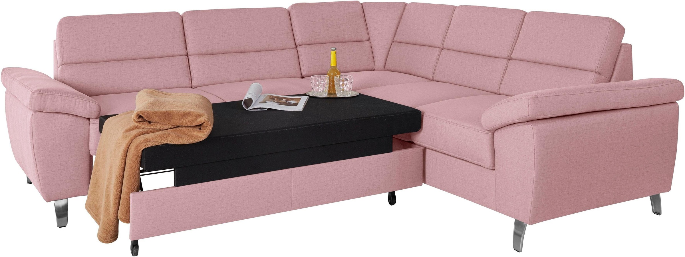 sit&more Ecksofa »Sorano L-Form«, wahlweise mit Bett- und Relaxfunktion, inkl. Bettkasten