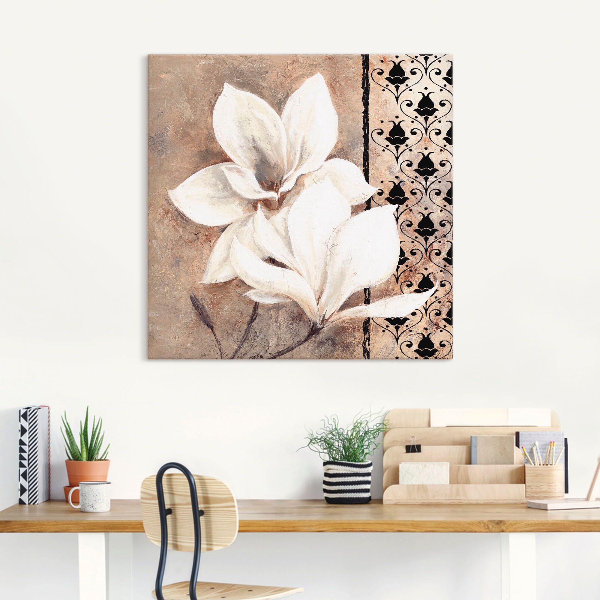 Artland Tableau sur toile »Klassische Magnolien« 1 cuis tlg. auf Holzrahmen gespannt