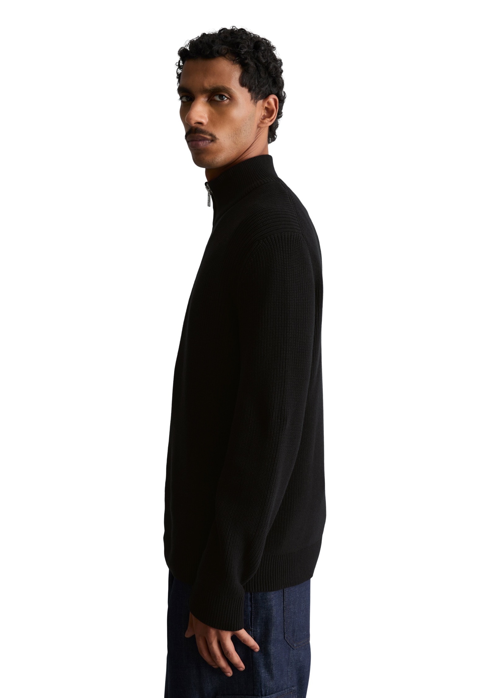 Marc O'Polo DENIM Troyer relaxed fit aus reiner Bio-Baumwolle