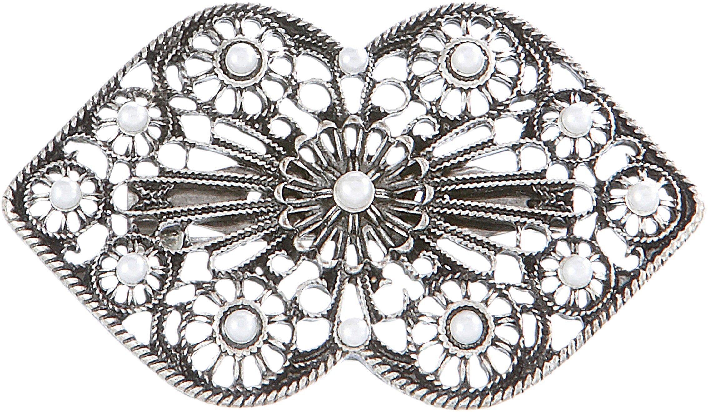 Trachtenbrosche mit Perlen