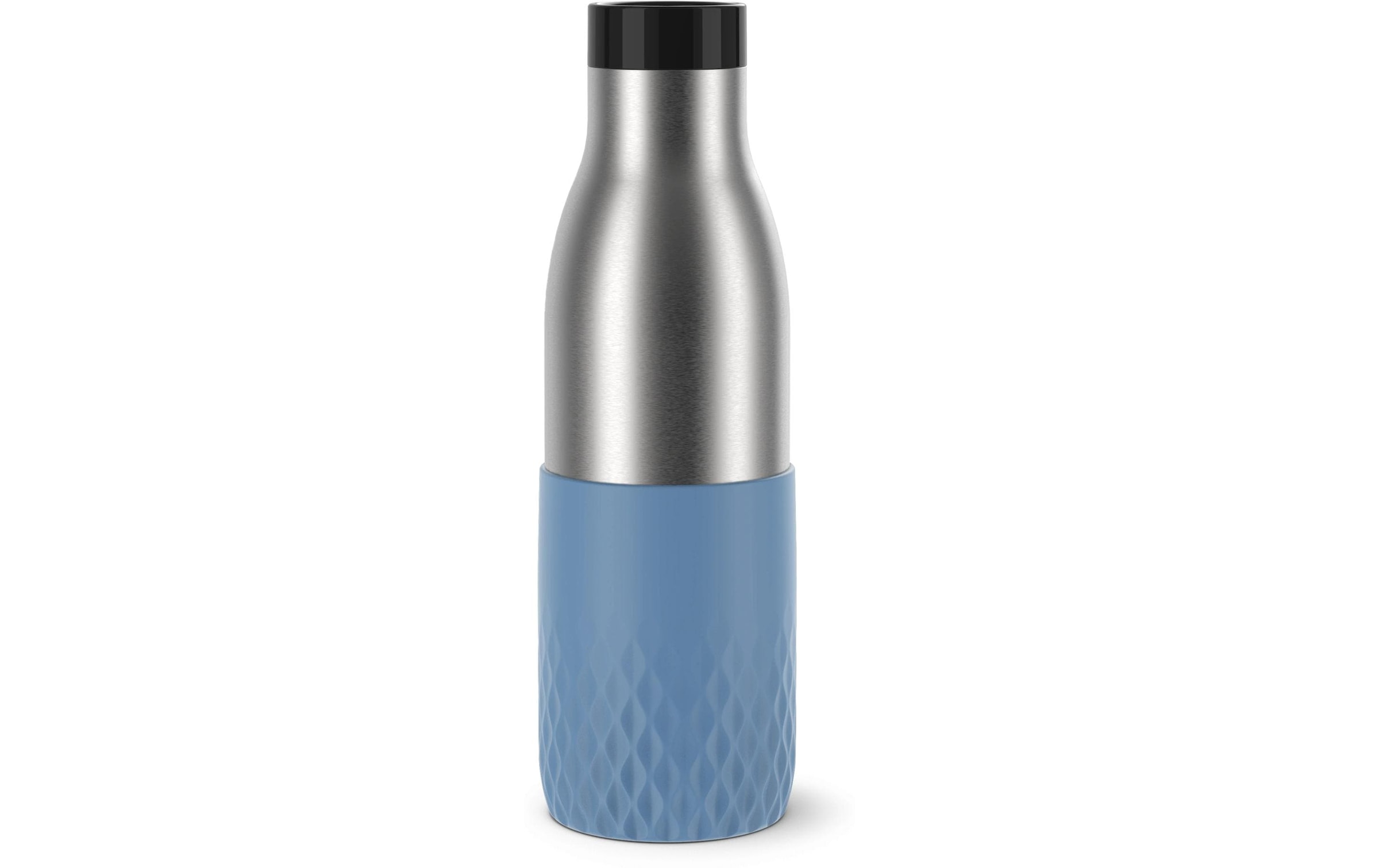 Emsa Gourde »Bludrop Sleeve« acier inoxydable/silicone, Quick-Press, 12h chaud/24h froid