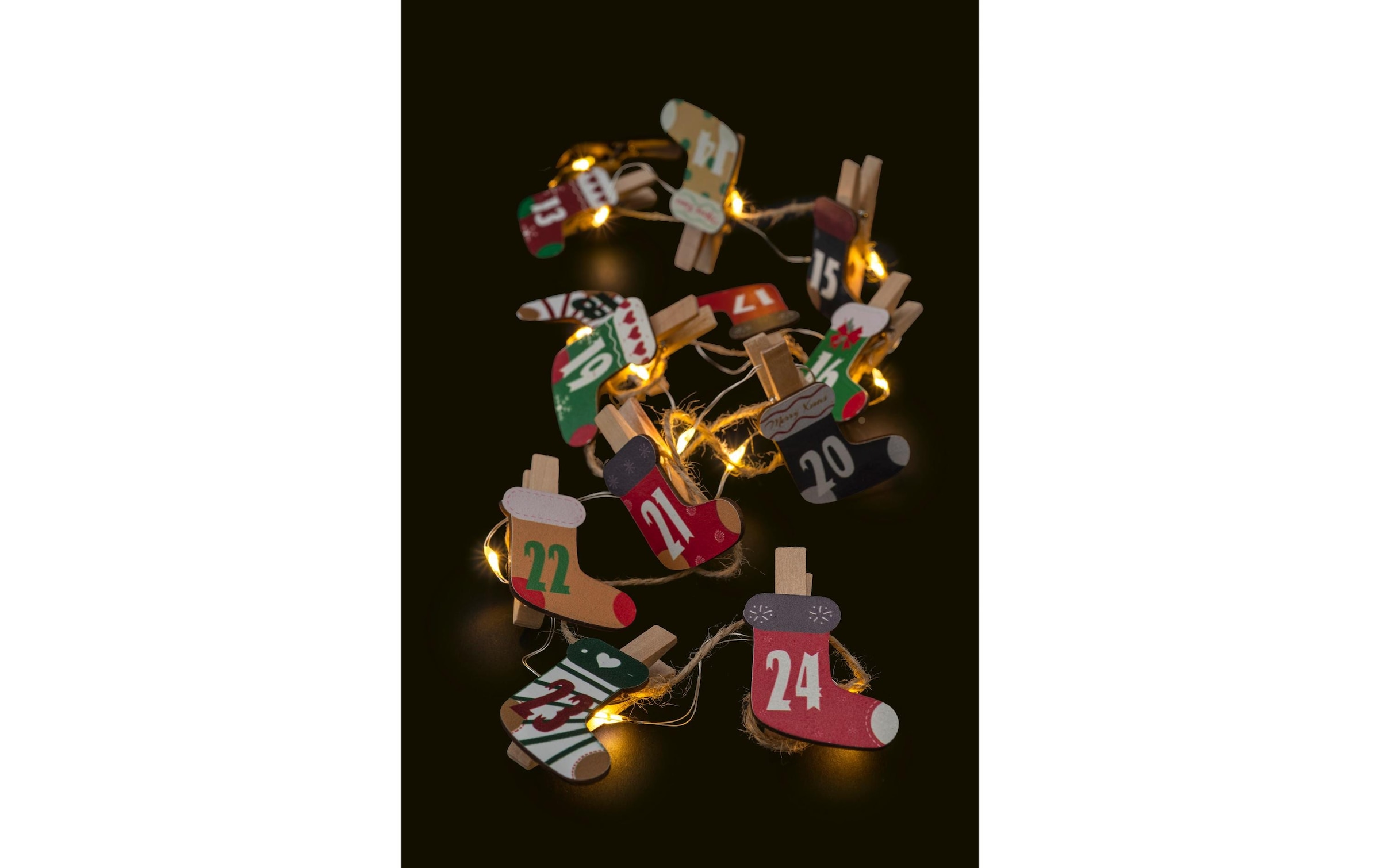 STT LED-Lichterkette »LED-Lichterkette Clips Christma«