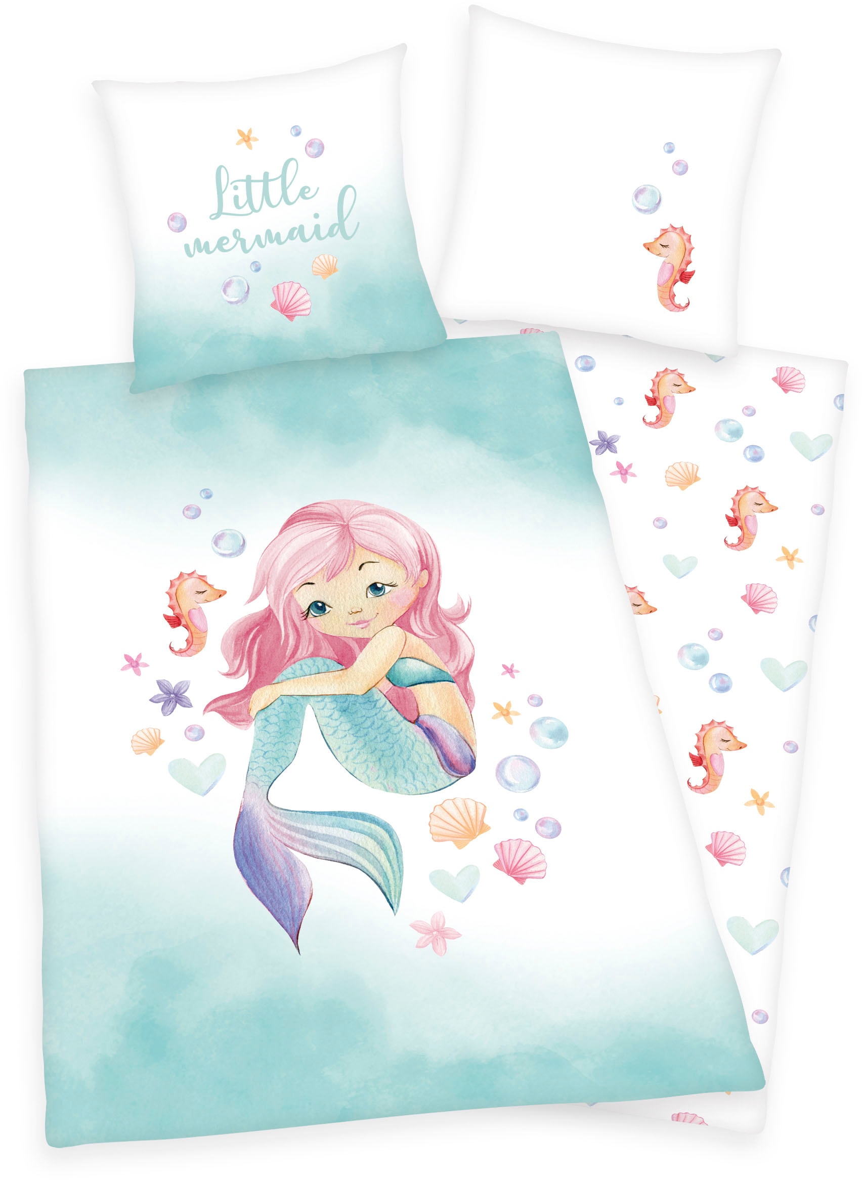 Image of Herding Young Collection Wendebettwäsche "Little Mermaid" 2 Stk. mit liebevollem Motiv