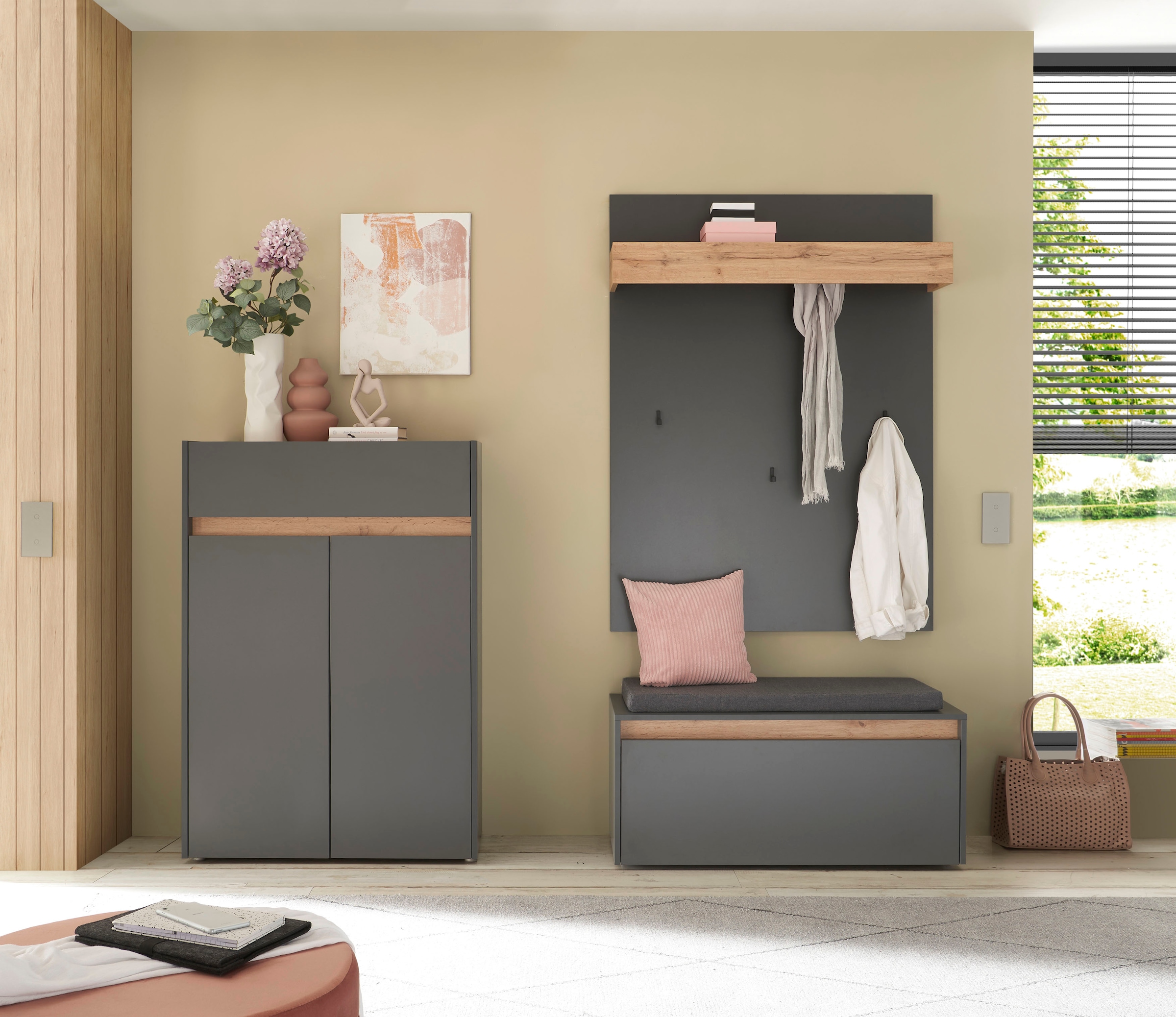 INOSIGN Ensemble de vestiaires »City/Giron, moderne Garderobe, viel Stauraum, ca. 24 Schuhe« Set, 3 cuis tlg.