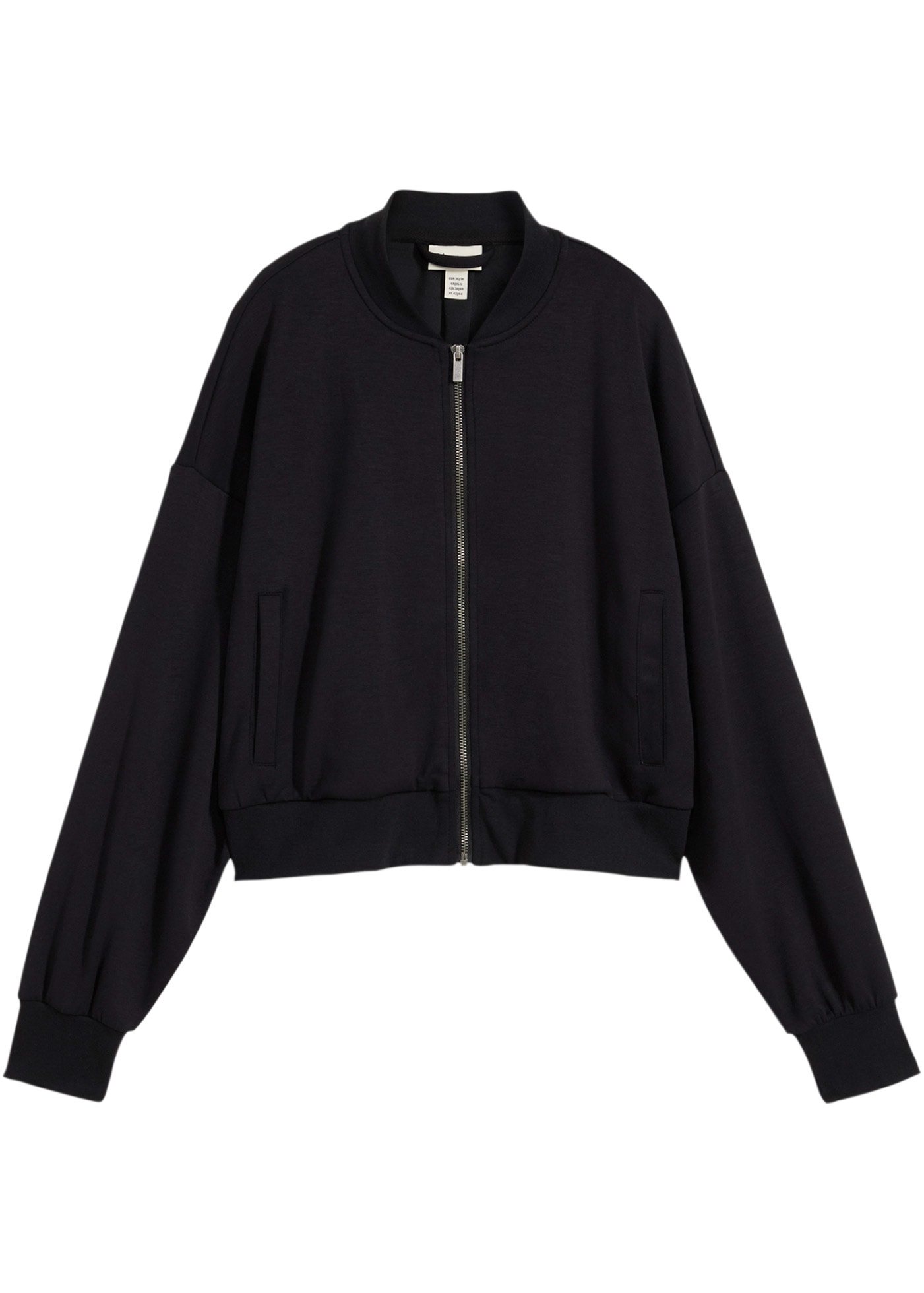 bonprix Blouson ohne Kapuze aus Sweatware mit Stehkragen und Eingriffstaschen