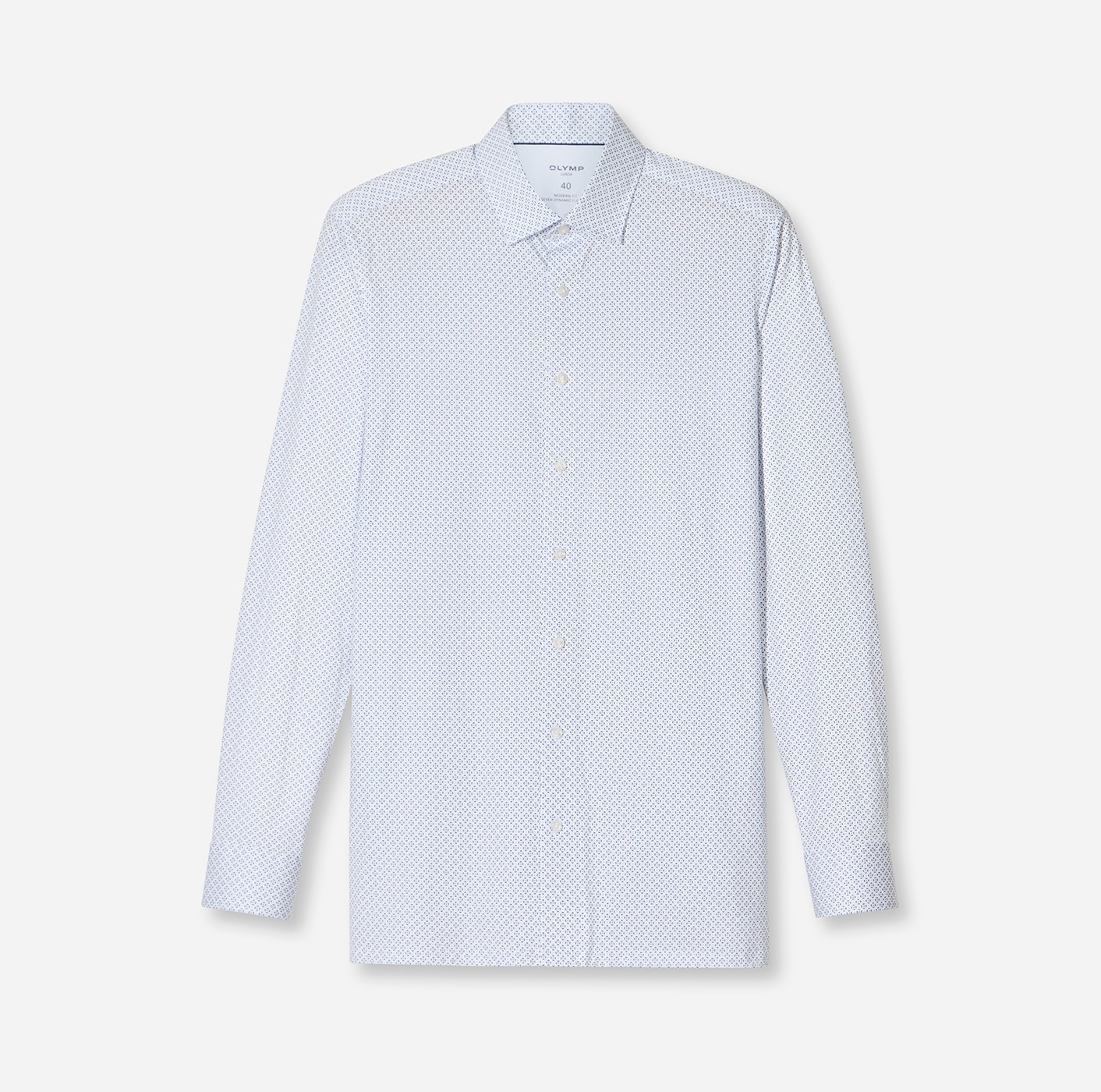 OLYMP Langarmhemd »Luxor 24/Seven modern fit« Atmungsaktiv, gemustert, modern fit, Jersey, Businesshemd