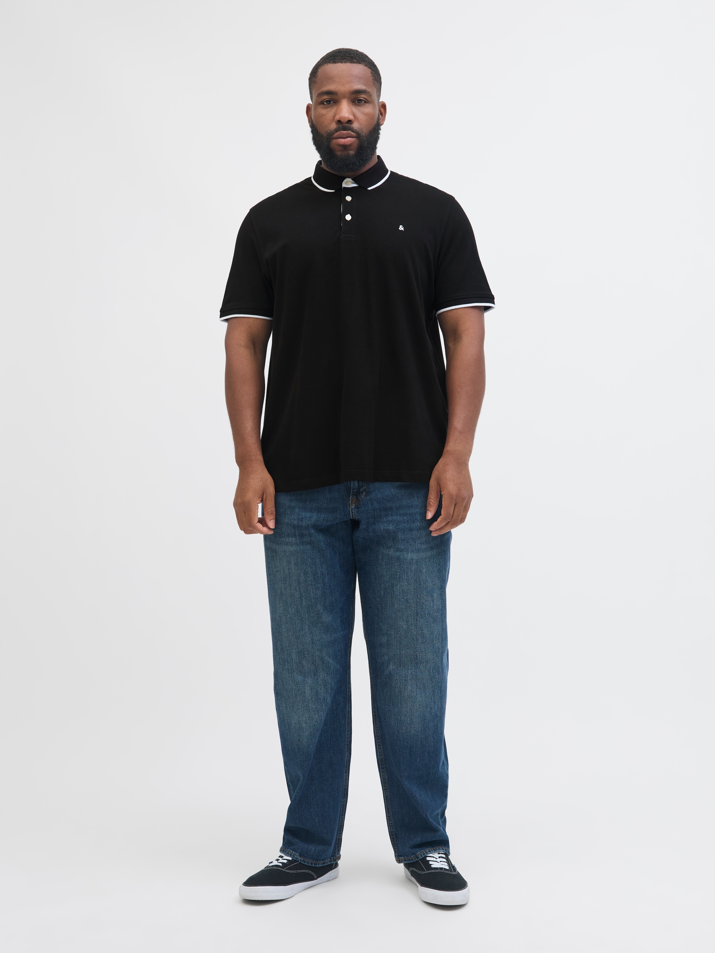 Jack & Jones PlusSize Polo »JJEPAULOS POLO SS NOOS PLS« Baumwolle, regular fit