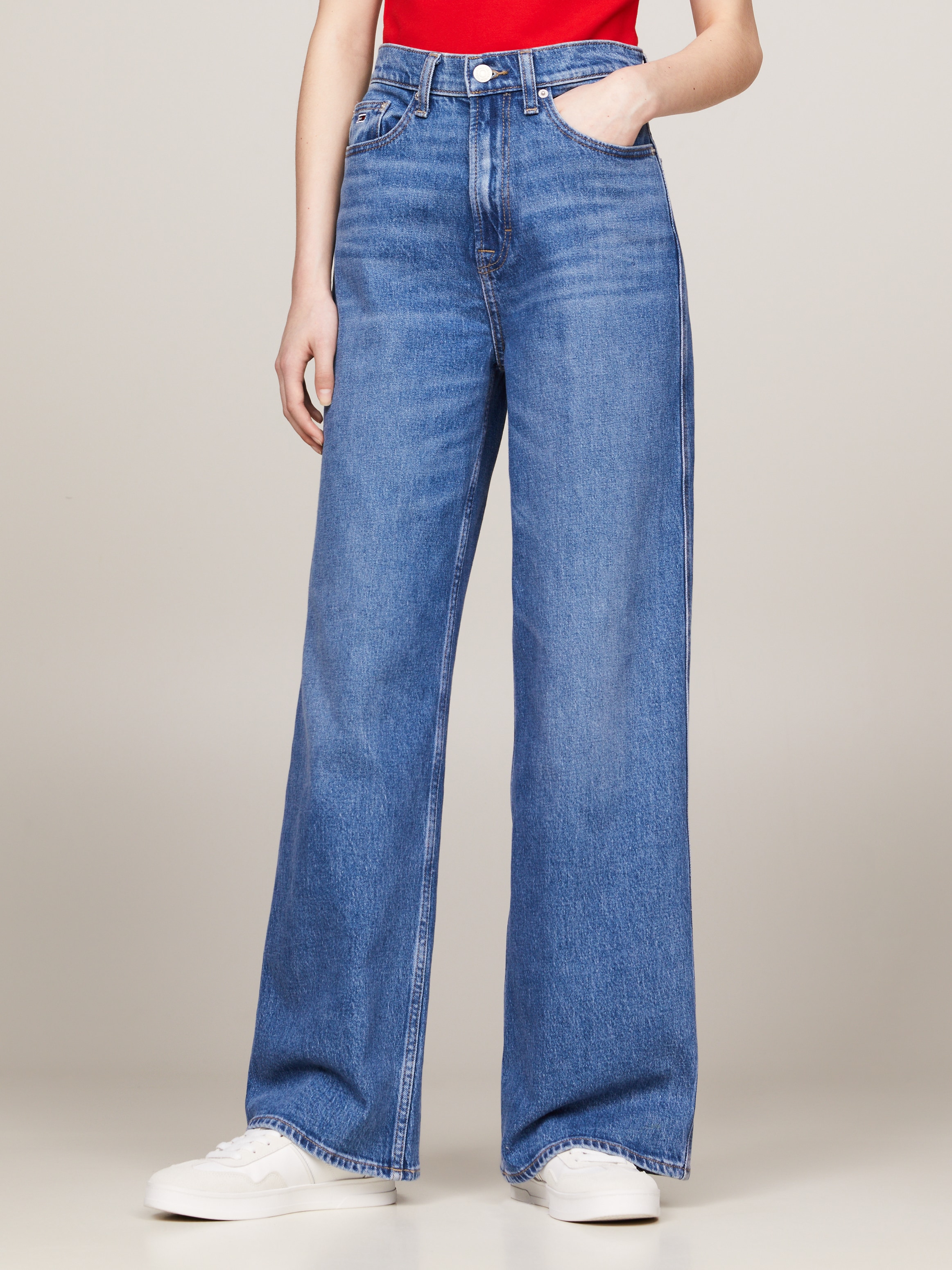 Weite Jeans »Tommy Jeans CLAIRE - High Waist - Wide Leg«, Jeans für Damen mit weitem...