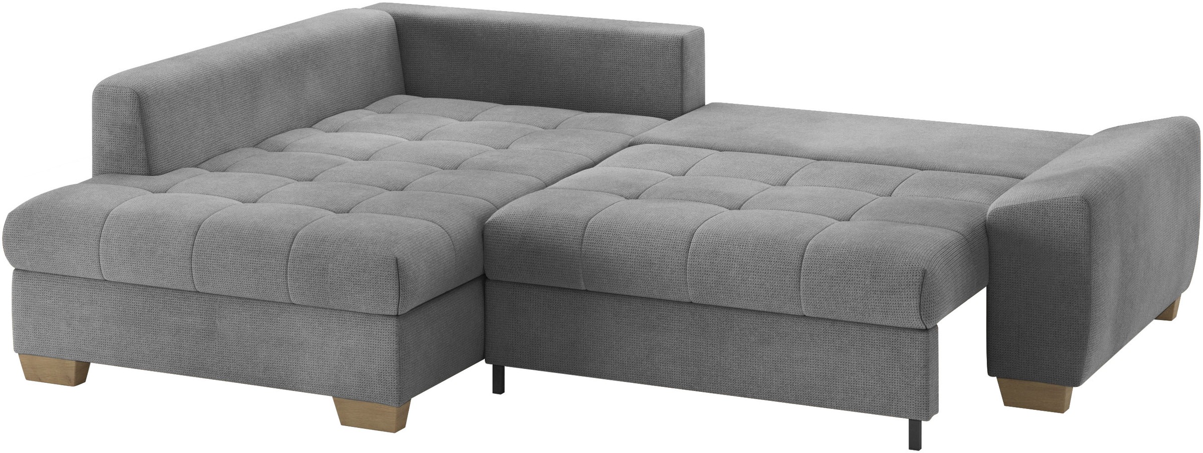 Mr. Couch Ecksofa »Nikita II, L-Form«, Wahlweise mit Bettfunktion, Bettkasten & RGB-LED-Beleuchtung