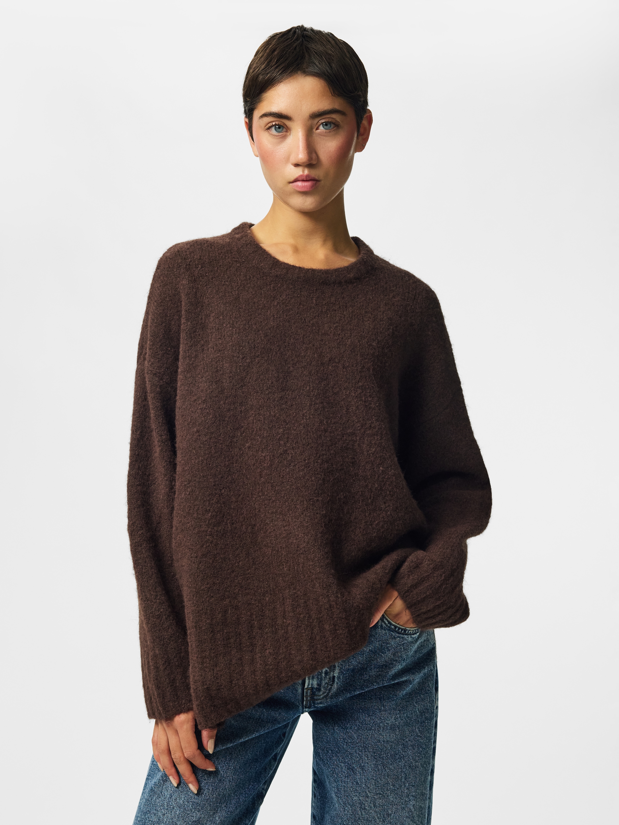 pieces Pull en tricot »PCTINA LS O-NECK KNIT NOOS« Materialmix
