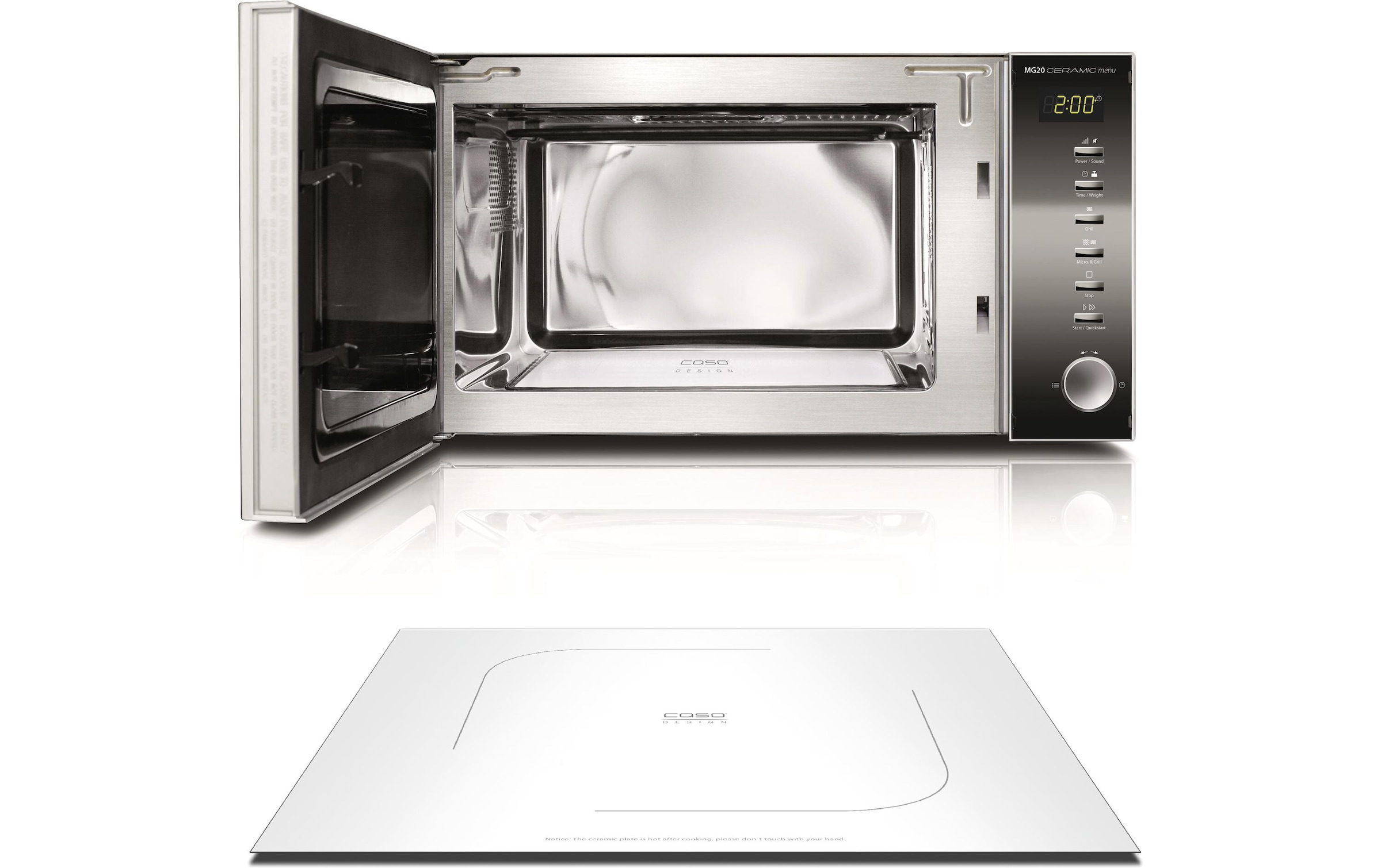 Caso Mikrowelle »MG20 Ceramic Menu«, 800 W