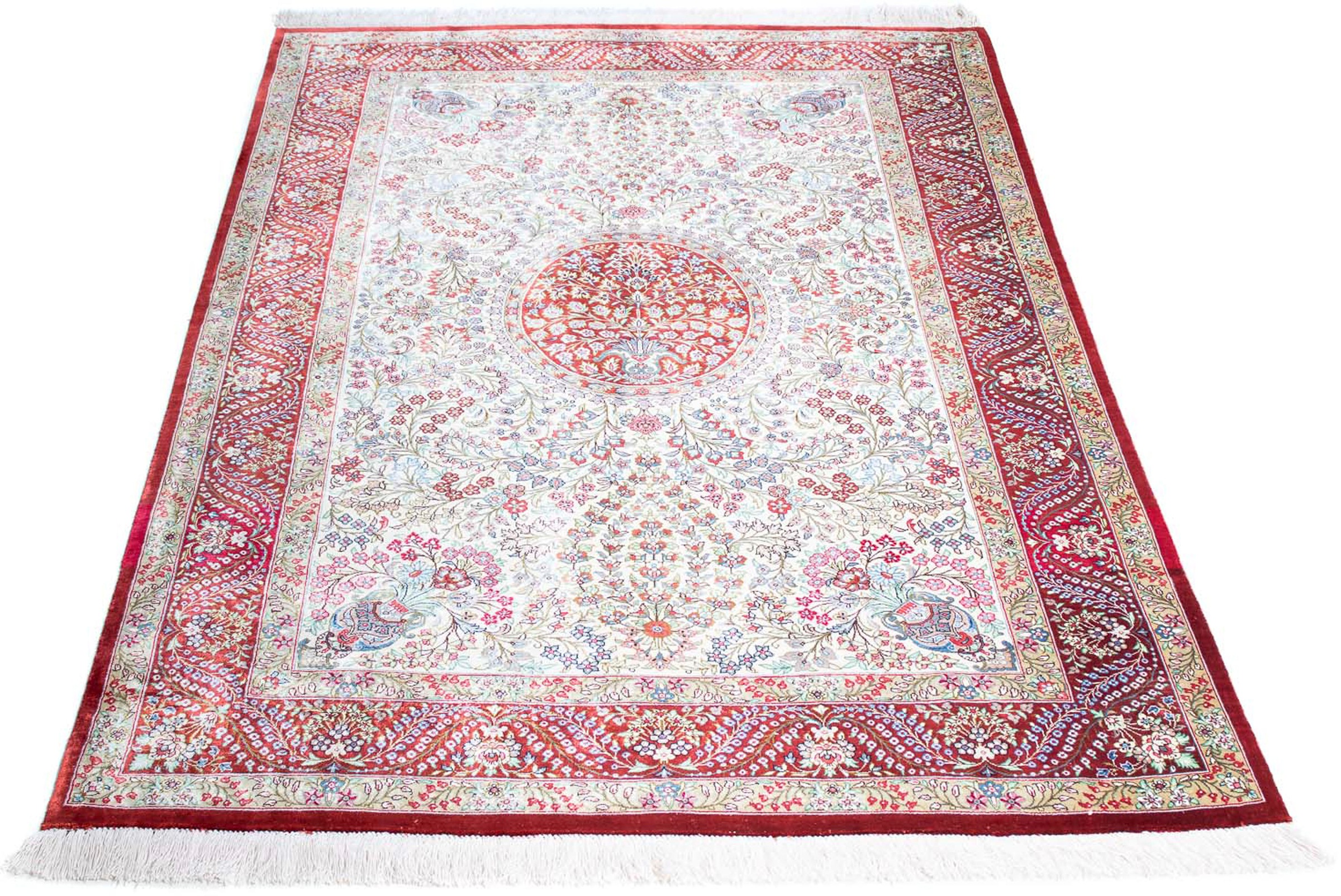Image of morgenland Orientteppich »Perser - Ghom - 159 x 102 cm - rot«, rechteckig, 10 mm Höhe, Wohnzimmer, Handgeknüpft, Einzelstück mit Zertifikat bei Ackermann Versand Schweiz