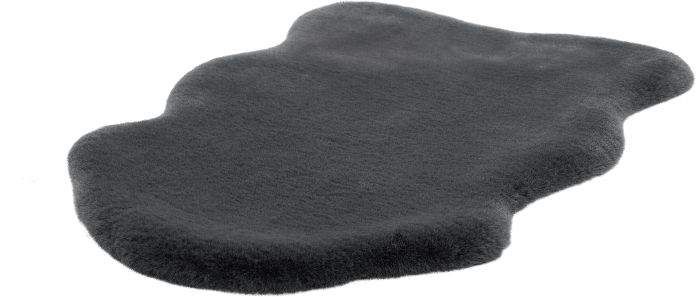 calo-deluxe Fellteppich »Vogesen 200«, fellförmig, 35 mm Höhe, handgetuftet, Kunstfell, Wohnzimmer