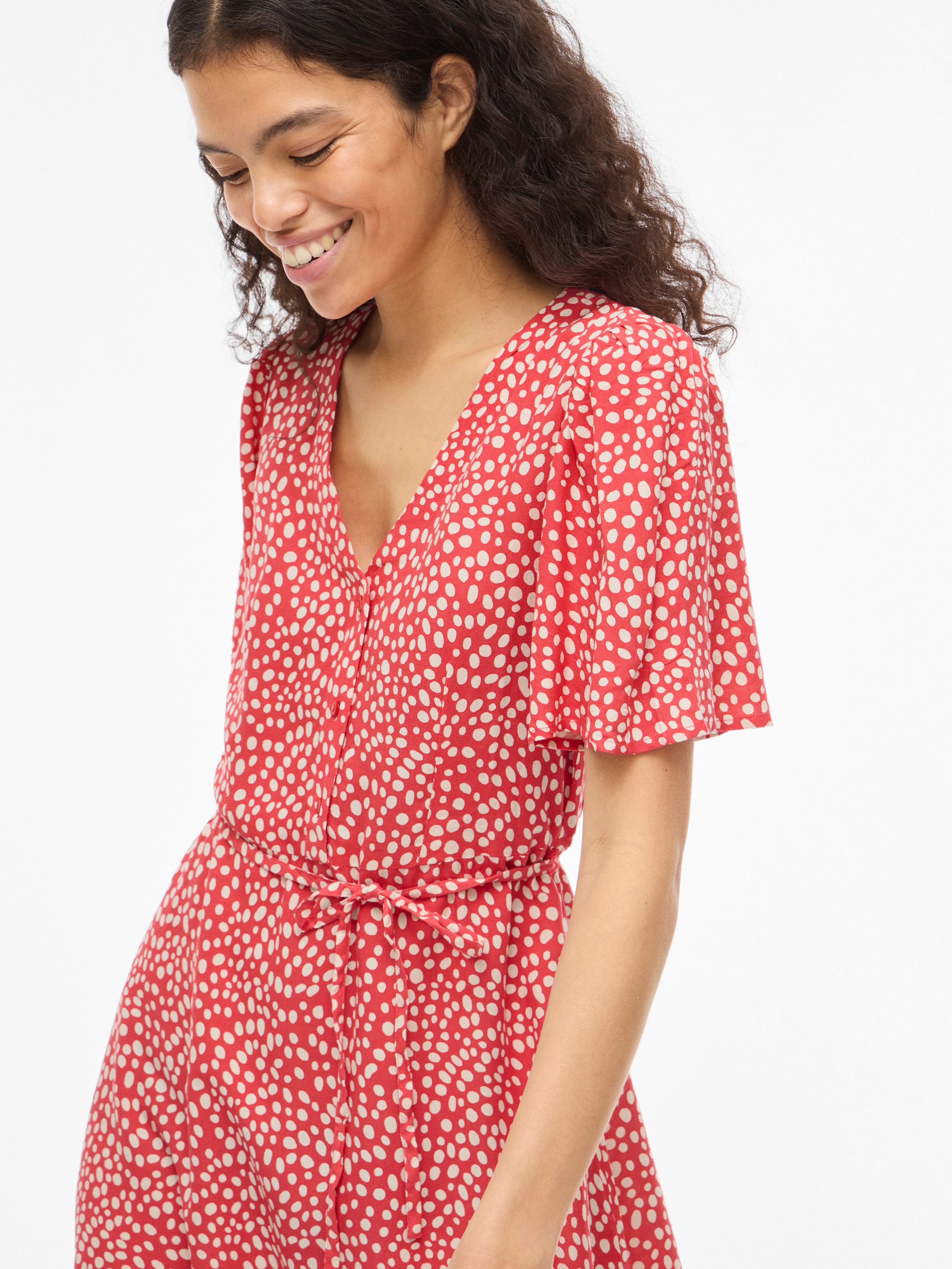 Vila Mini-robe »VIGRACE V-NECK S/S SHORT DRESS - NOOS« robe d'été,