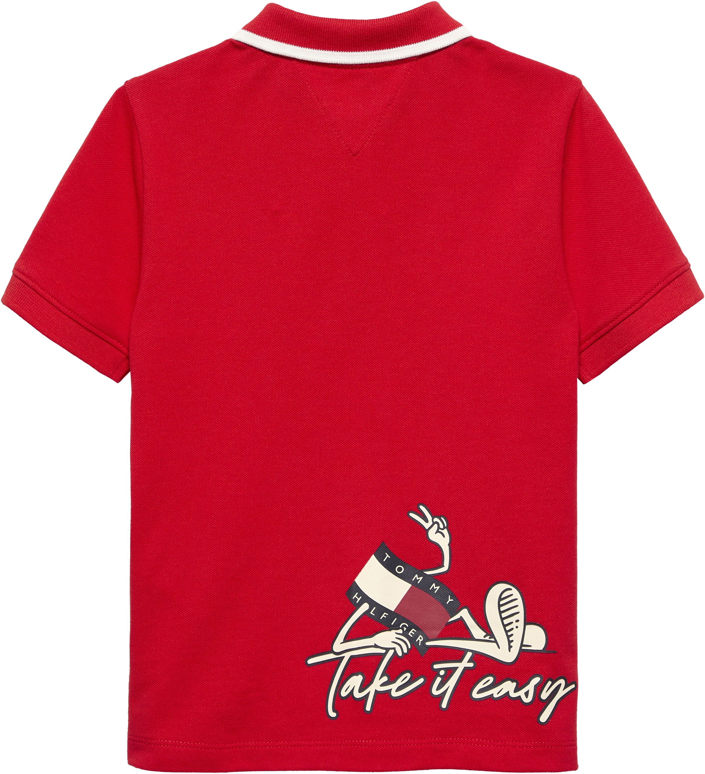 Tommy Hilfiger Poloshirt »LB TAKE IT EASY GRAPHIC POLO SHORT SLEEVE« Kinder bis 16 Jahre, Backprint, regular fit