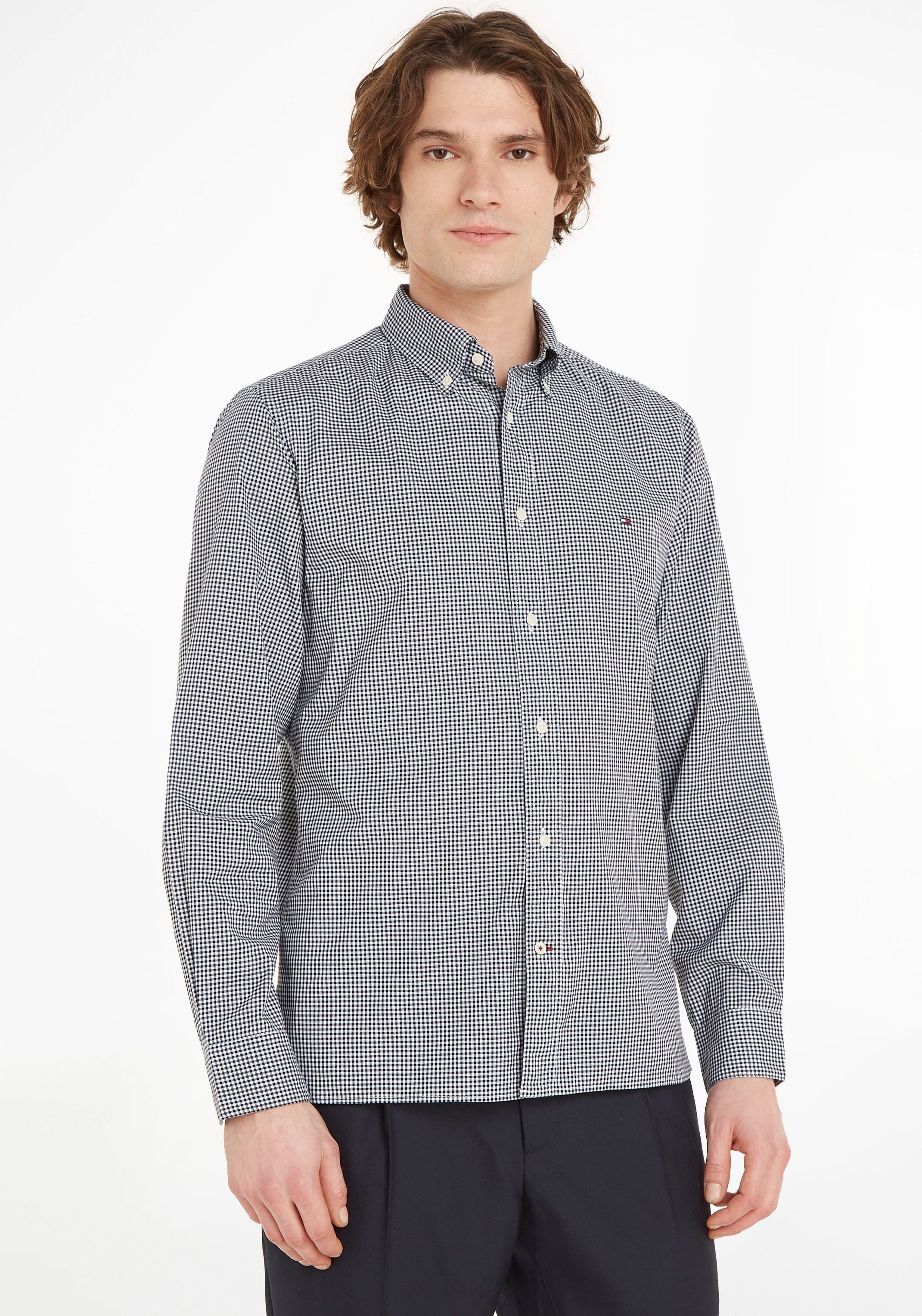 Tommy Hilfiger Langarmhemd »NAT. SOFT FLEX GINGHAM RF SHIRT«