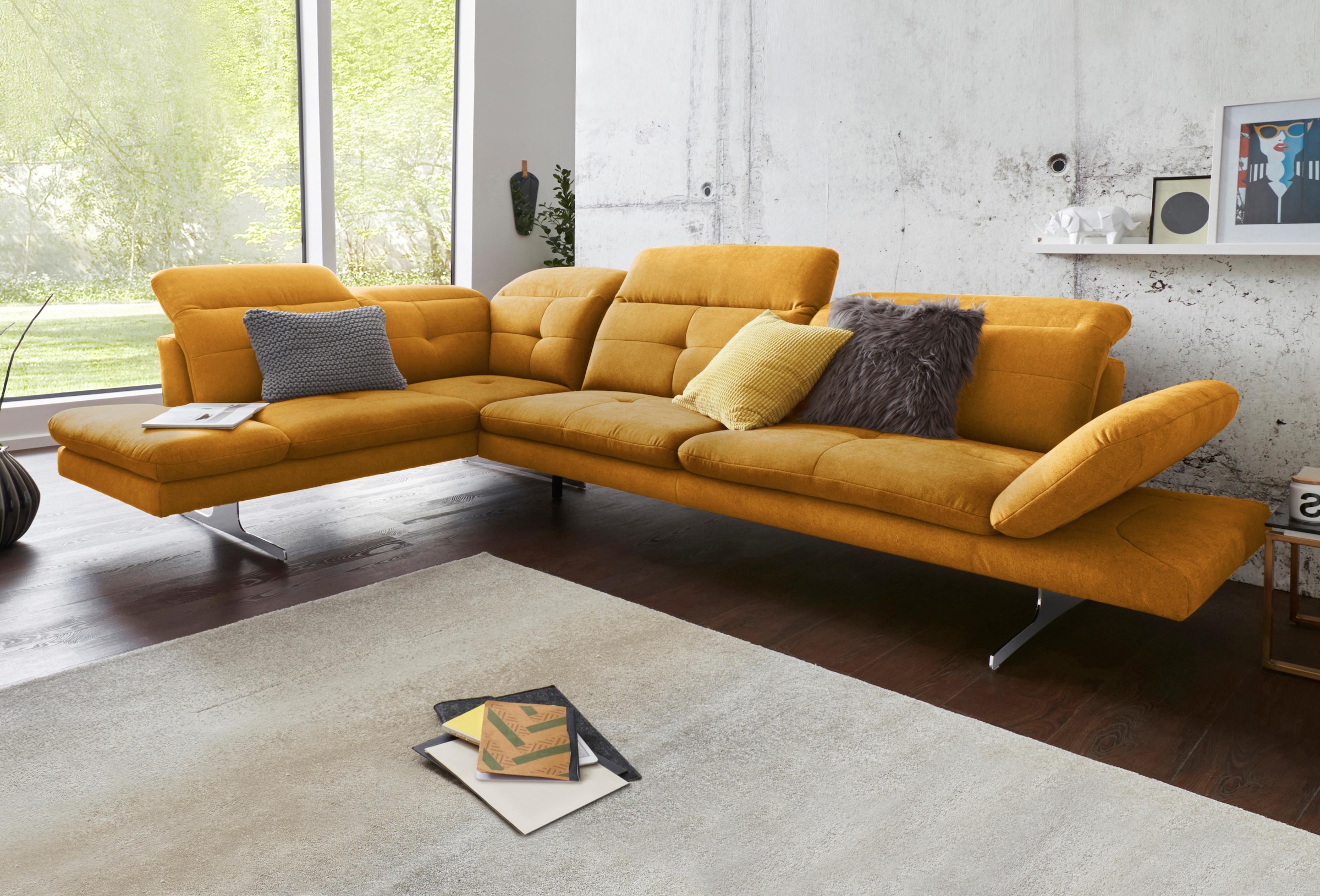 sofa auf Kopf- bzw. - fashion versandkostenfrei Rückenverstellung und Ecksofa Armteilverstellung »Dana«, exxpo inkl.