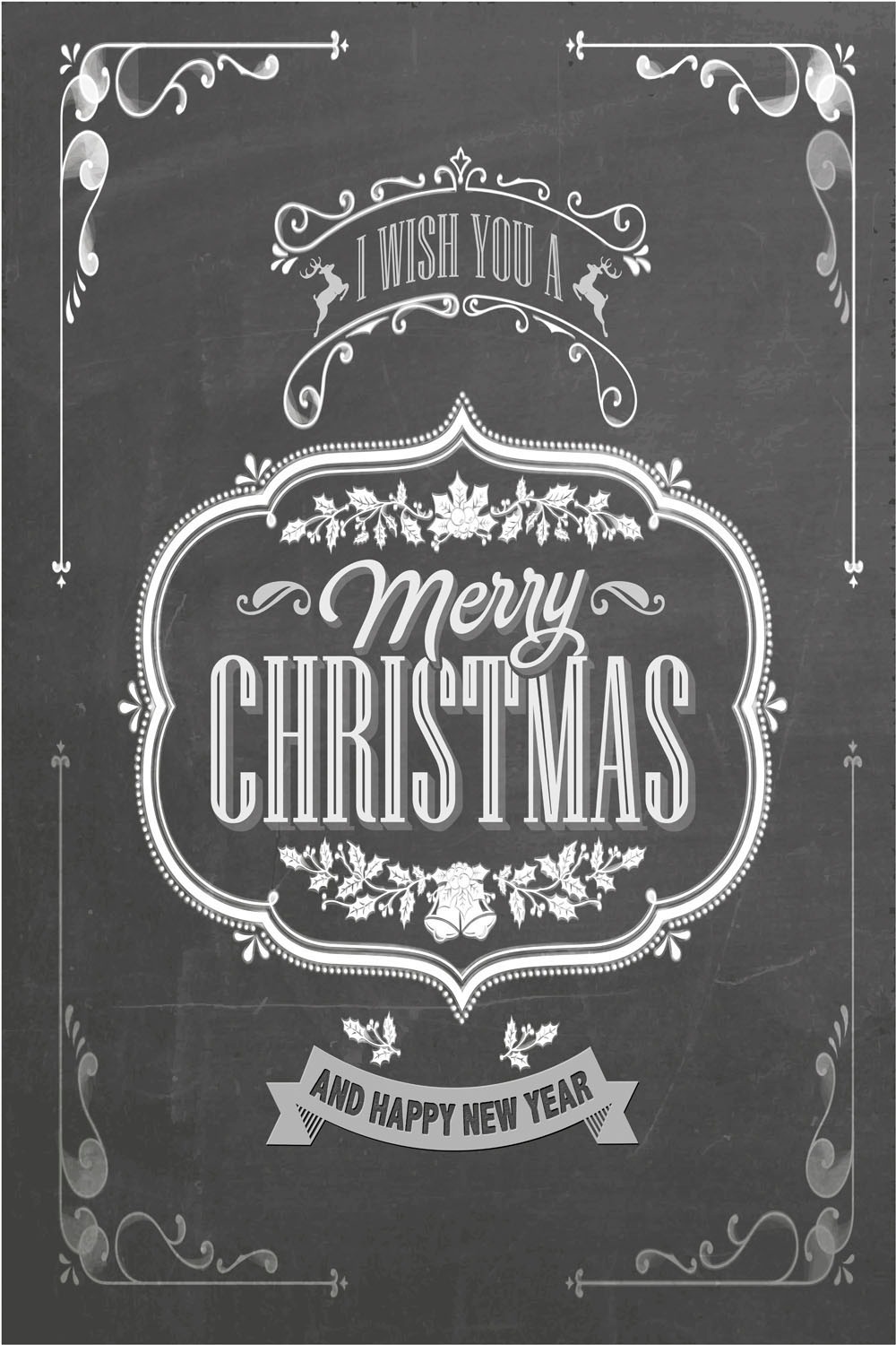 queence Metallbild »Wish you a Merry Christmas«, Schriftzüge-Schriftzug-Sprüche-Sprüche & Texte-Weihnachten, (1 St.), Stahlschilder