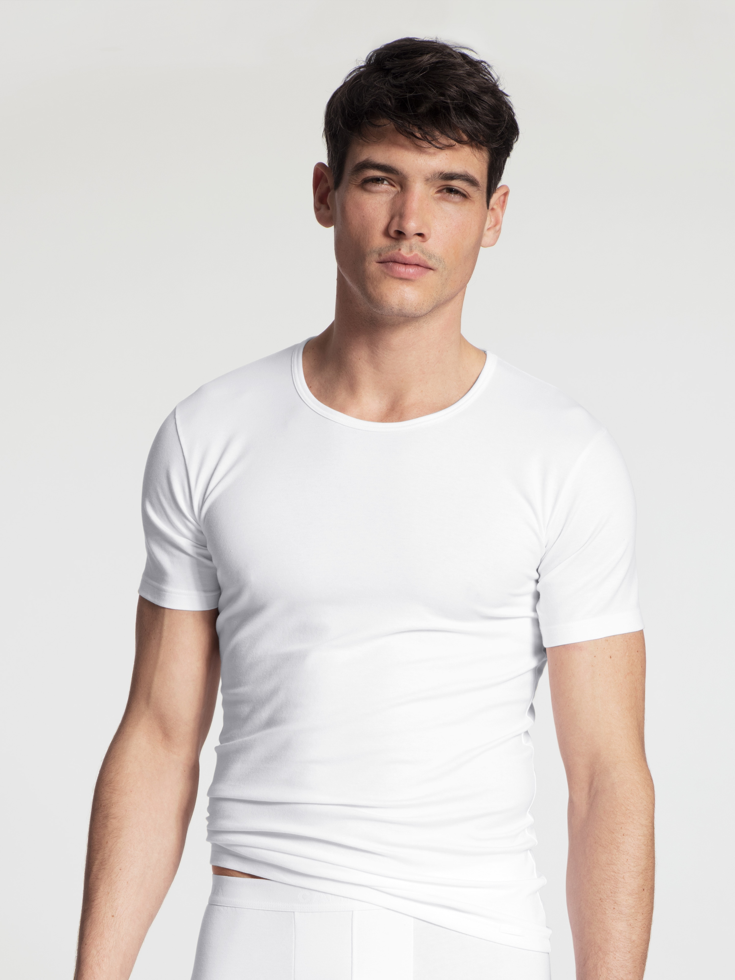 CALIDA T-Shirt »Natural Benefit«, (2er Pack), Rundhals-Ausschnitt, kurzärmelig, Single Jersey, elastisch, weich