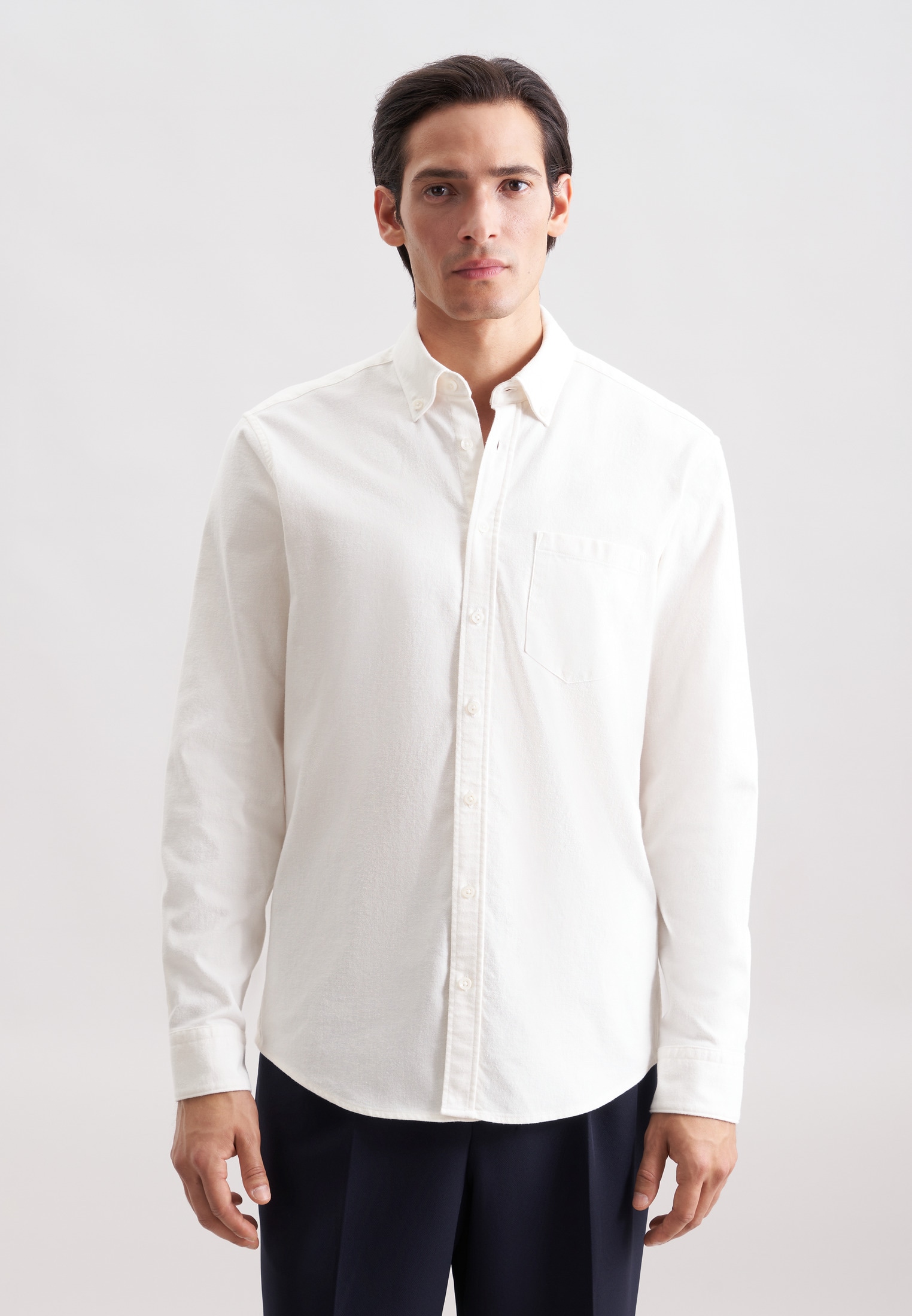 Image of seidensticker Flanellhemd Regular 1/1 Button-Down-Kragen Uni