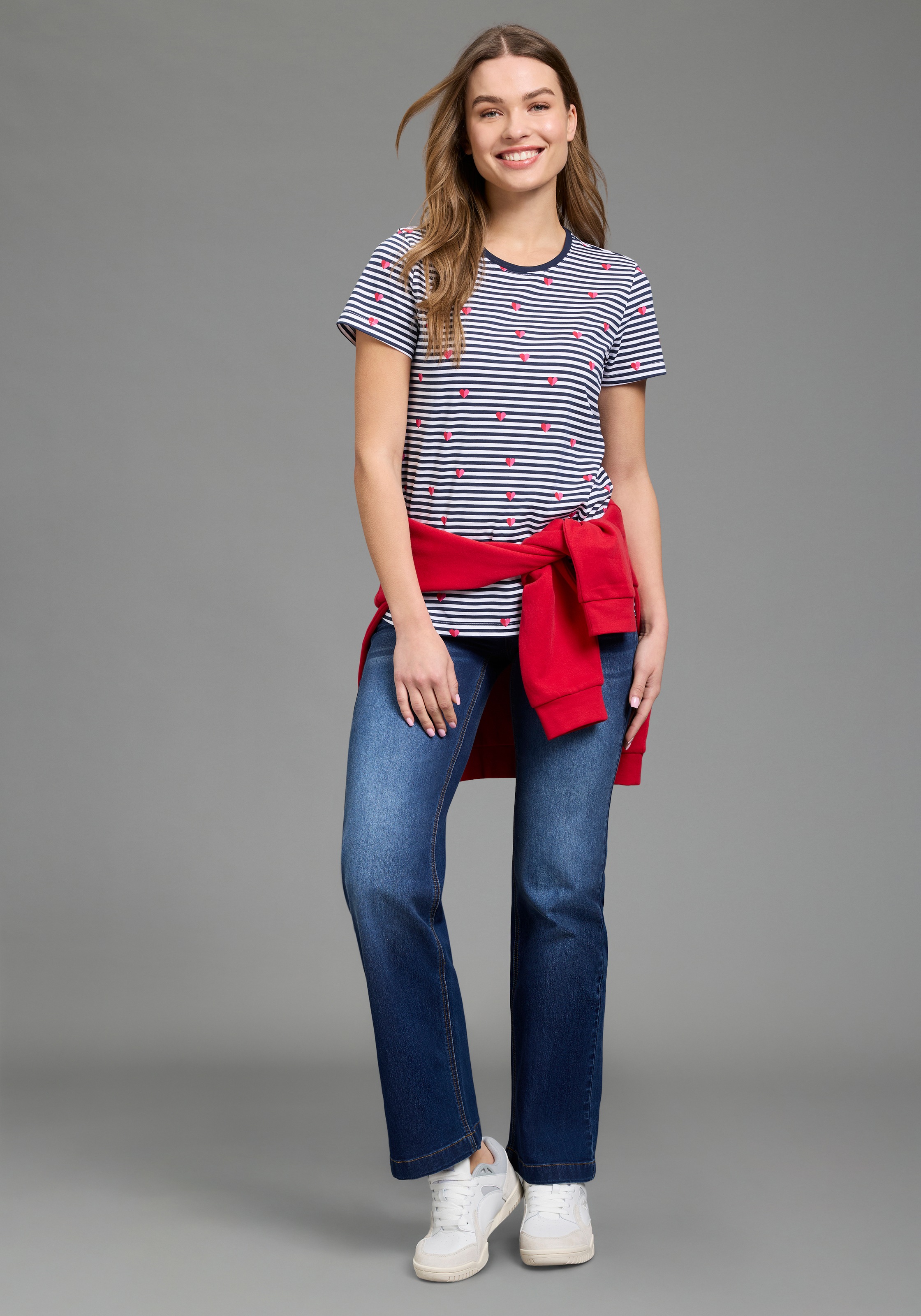 KangaROOS T-Shirt schmale Passform, Kurzarm, Rundhalsausschnitt, aus Single Jersey