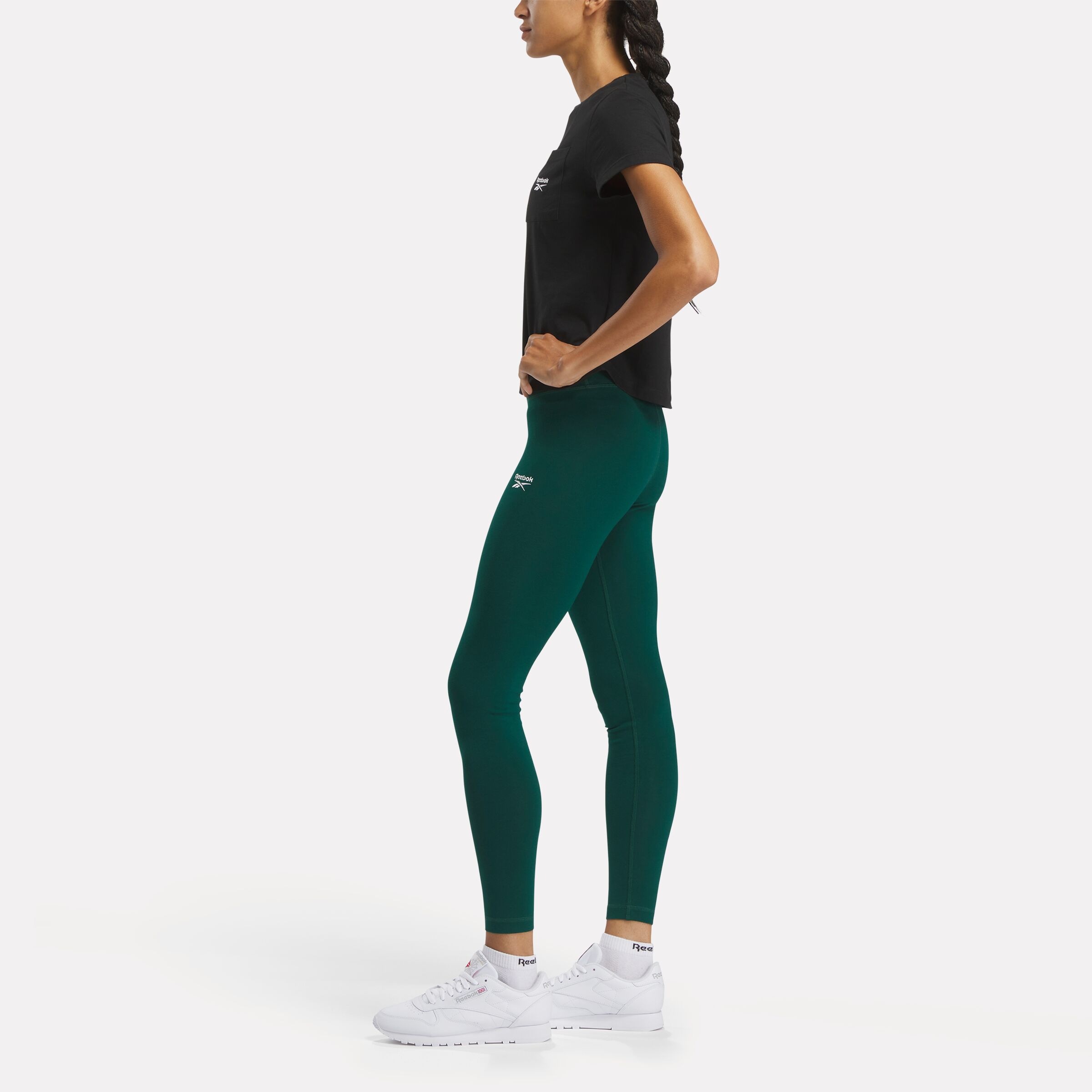 Reebok Leggings »RI SL COTTON LEGGING/COLLEGIATE GREEN«, (1 tlg.)