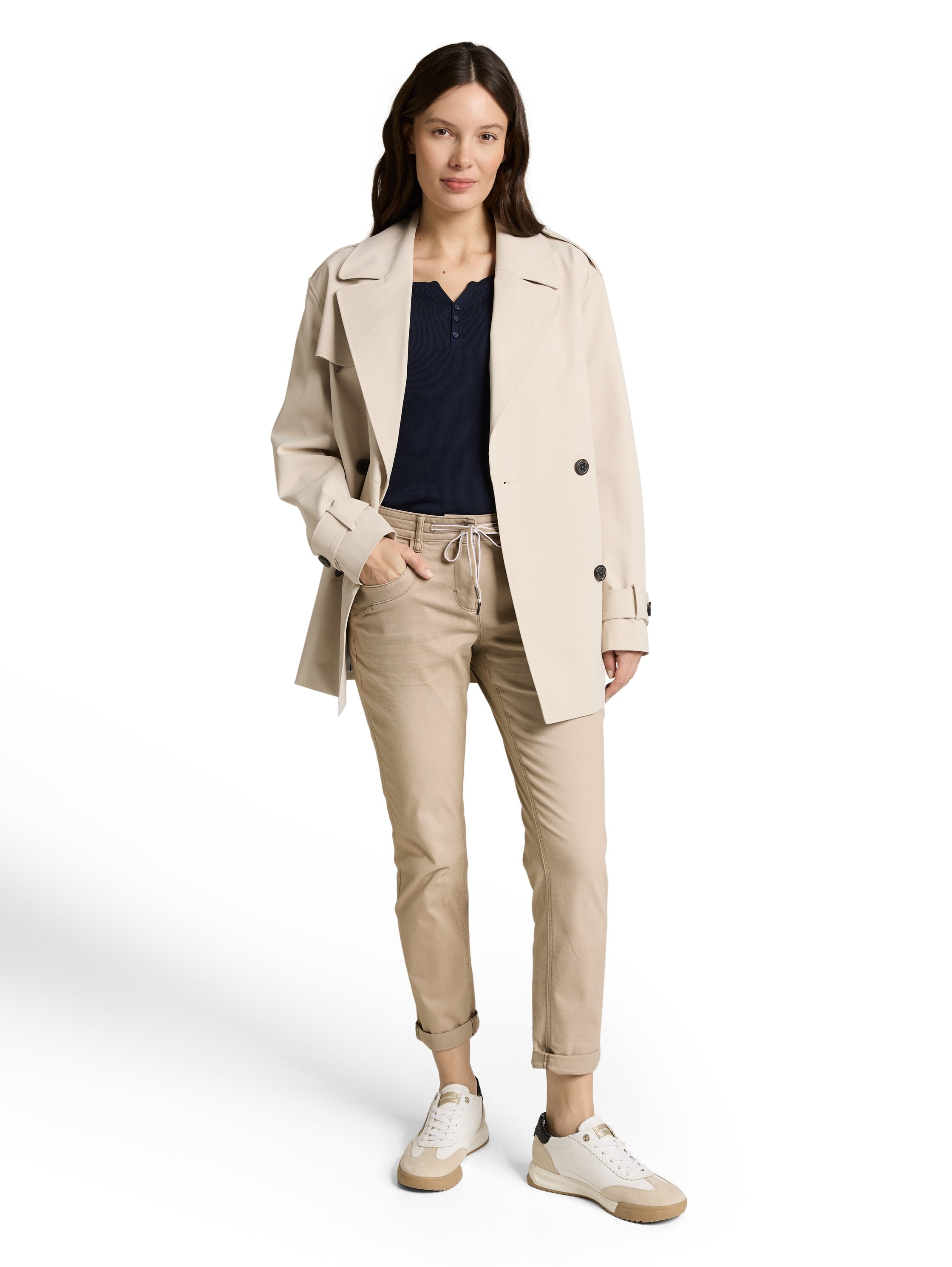 TOM TAILOR 7/8-Hose »Tapered«  mit Bindeband am Bündchen