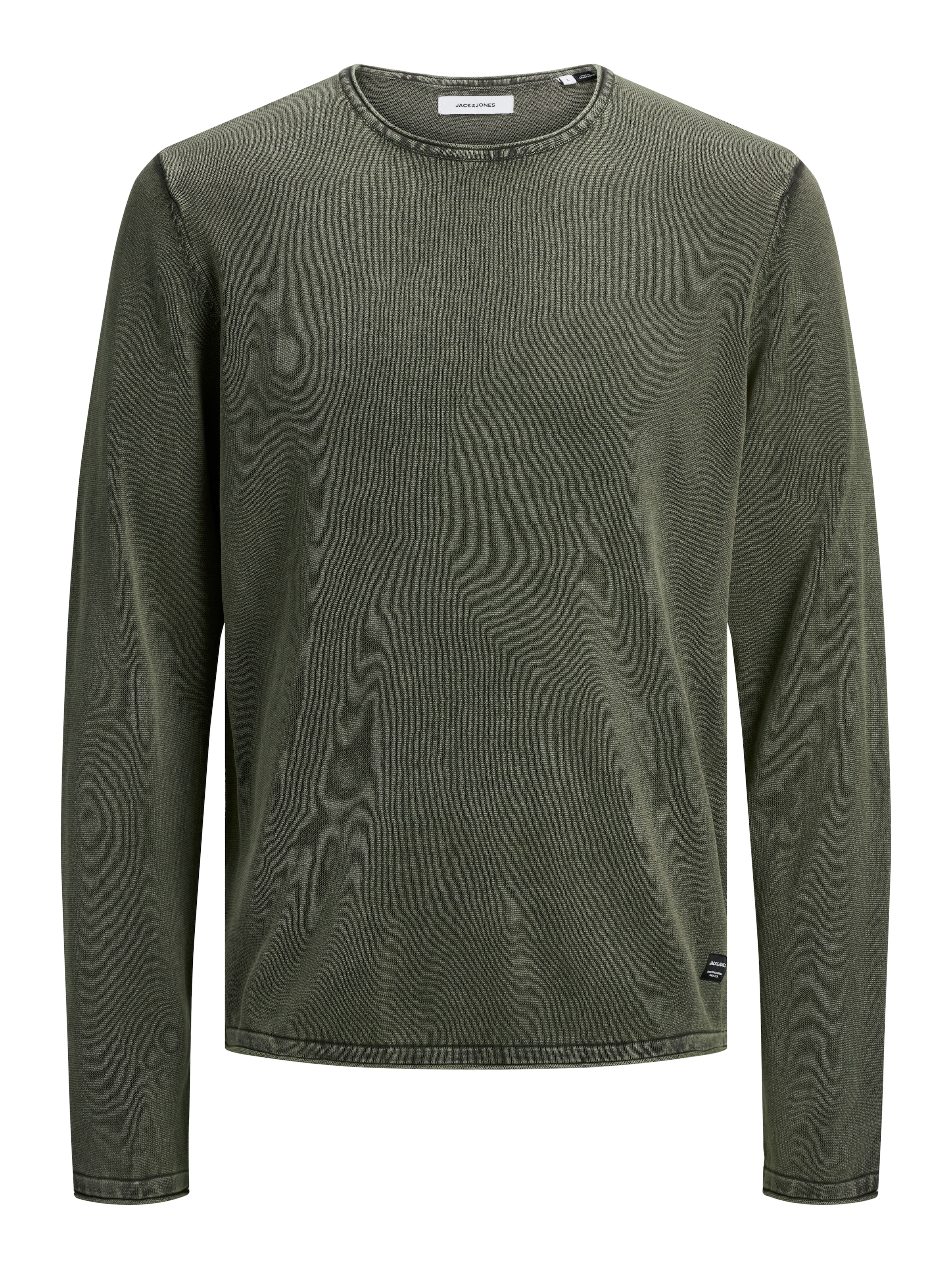 Jack & Jones Rundhalspullover »JJELEO KNIT CREW NECK NOOS« Baumwolle, regular fit