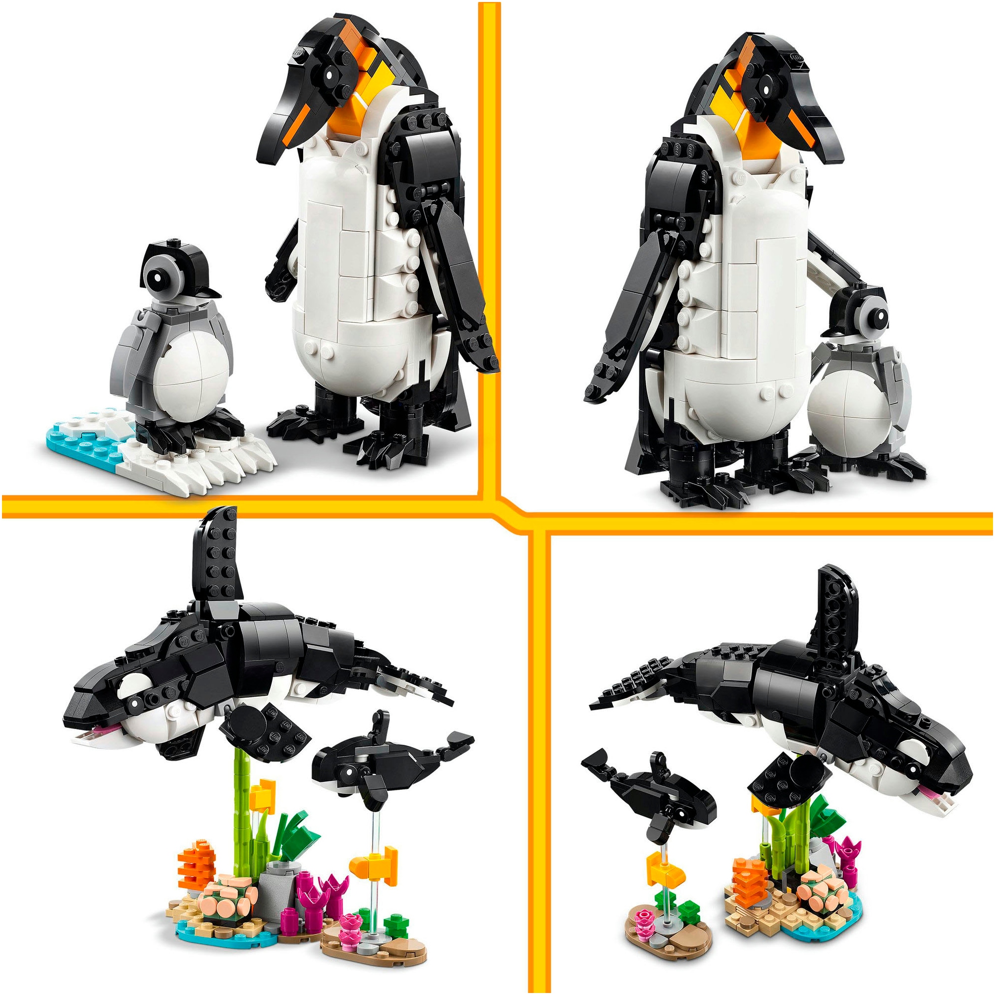 LEGO® Konstruktionsspielsteine »Wilde Tiere: Pandafamilie (31165), LEGO Creator« Made in Europe