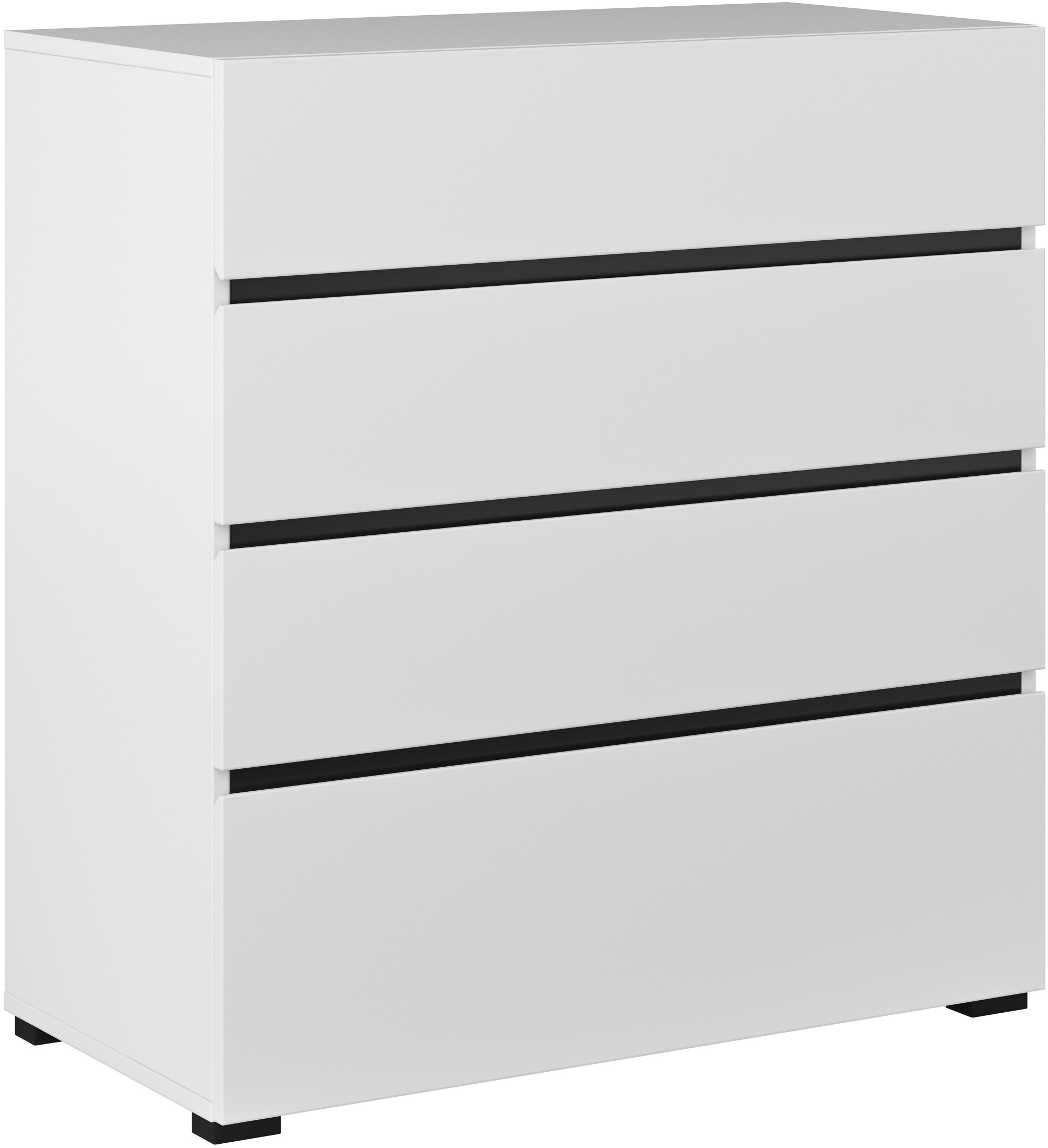 Image of GOODproduct Schubkastenkommode "Cross, moderne grifflose Kommode, 80x40x85cm (BxTxH)" Schubladenschrank, Sideboard mit 4 Schubkasten