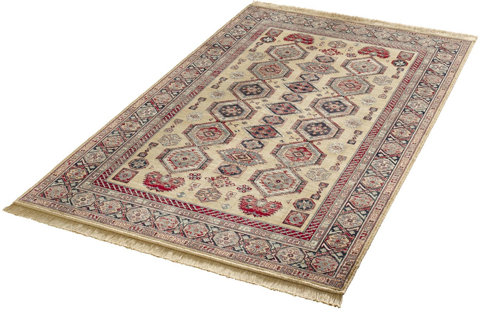 Image of MINT RUGS Teppich »Gala«, rechteckig, 9 mm Höhe, Fransen, Orient Optik, weiche Viskose mit Fransen, Wohnzimmer, Schlafzimmer, Arbeitszimmer, Flur, Robust, Pflegeleicht bei Ackermann Versand Schweiz