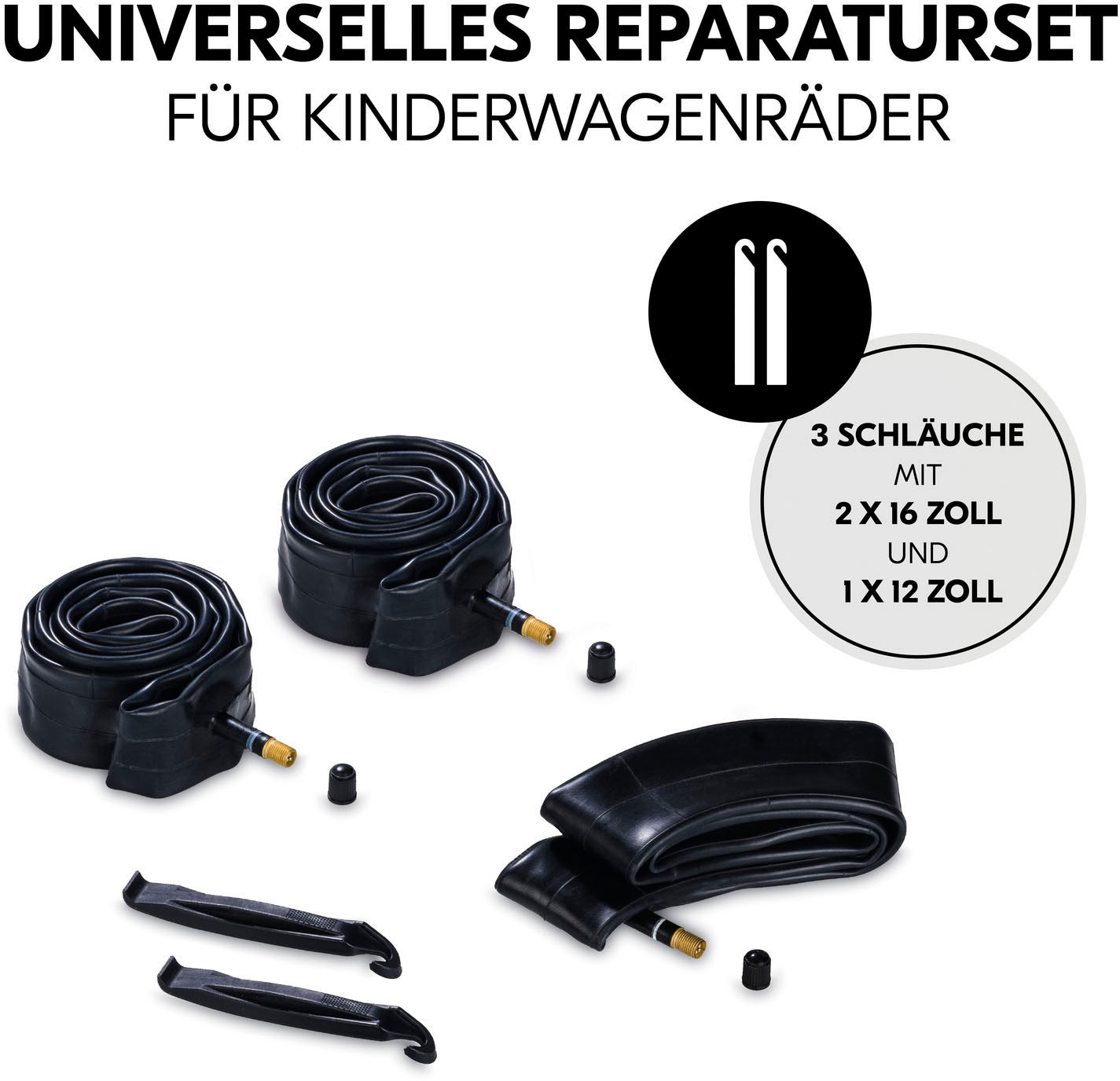 Hauck Kit de réparation des pneus »Pushchair Repair Kit 3W« für Dreirad-Buggys