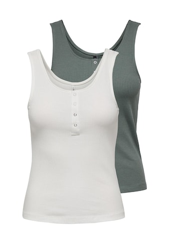 Ripptanktop »ONLSIMPLE LIFE S/L BUTTON TOP JRS CS 2PK«, (Packung, 2 tlg.)