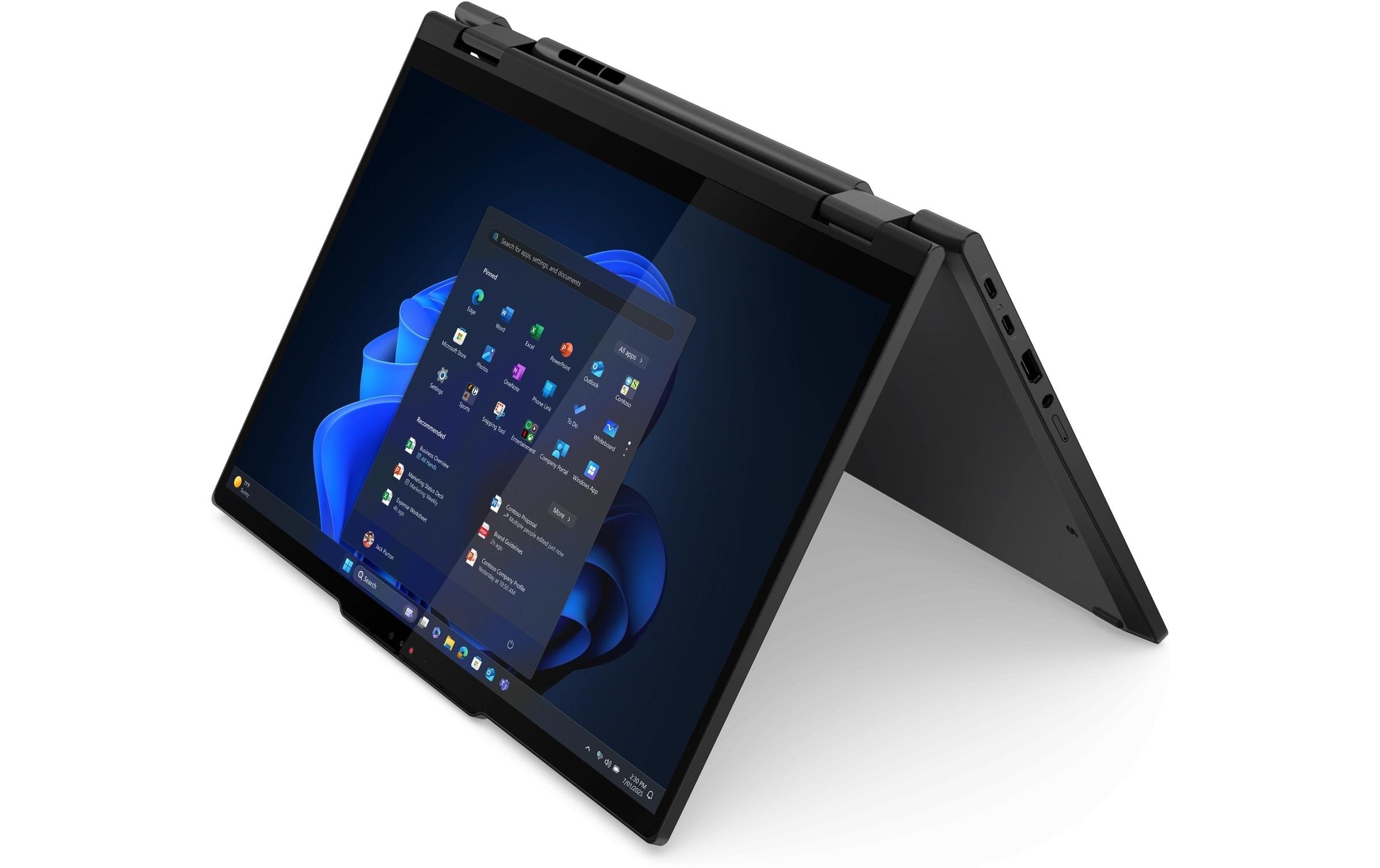 Image of Lenovo Notebook "ThinkPad T14s 2-in-1 Gen 1 (Intel)" / 14 ″ Intel Core Ultra 7 1.000 GB SSD Gesichtserkennung, Schloss, Smart Card Reader, TPM