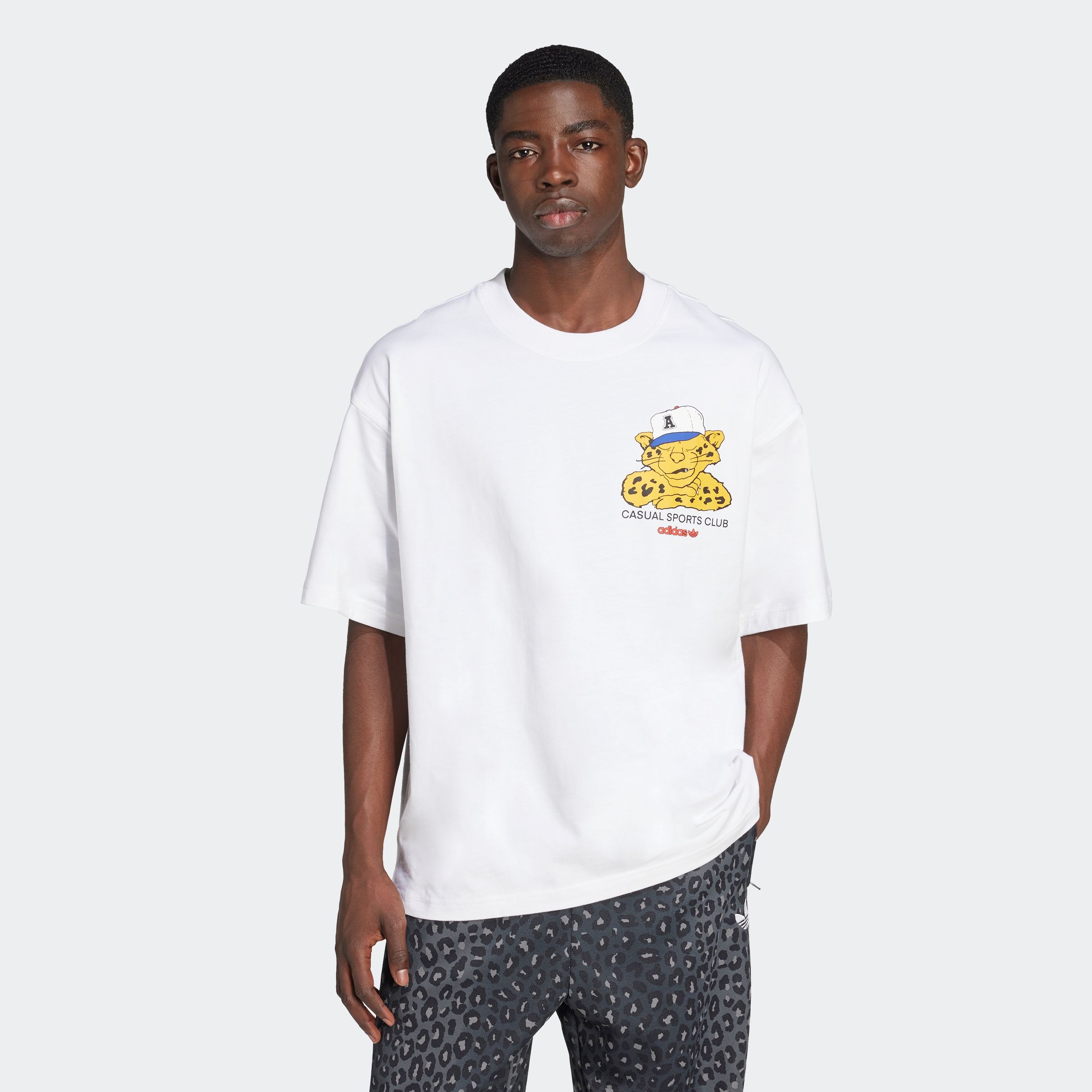 Image of adidas Originals T-Shirt "WABASH OVERSIZE" Print T-Shirt, Oversize-Passform, mit Tiergrafik, aus Baumwolle