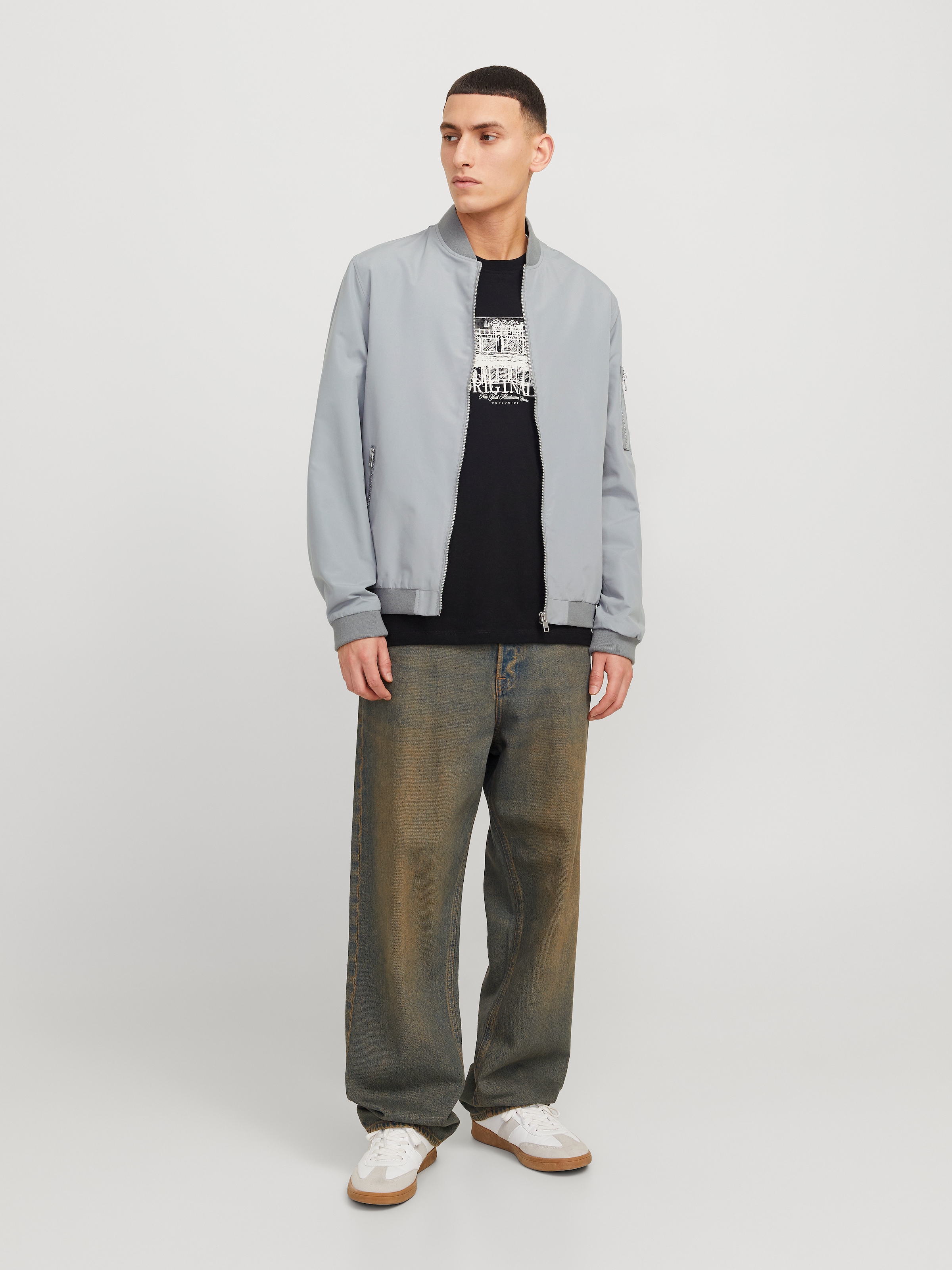 Jack & Jones Blouson »JJERUSH BOMBER NOOS«, ohne Kapuze, mit Reissverschlusstaschen