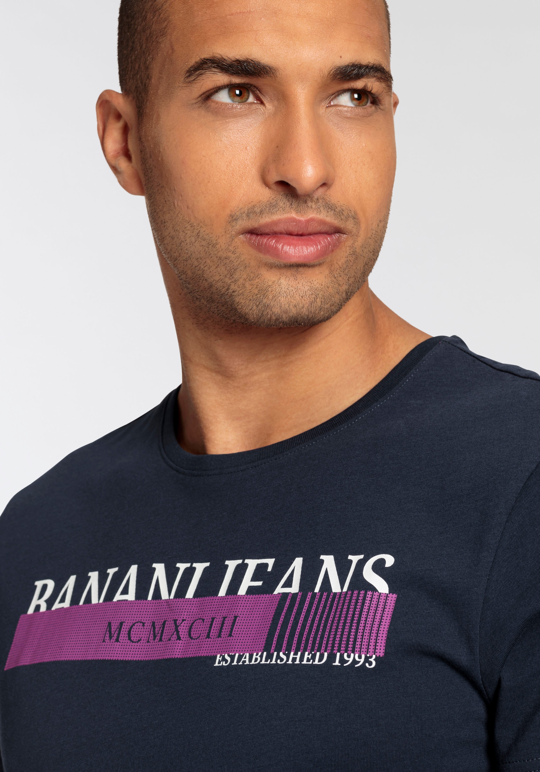 Bruno Banani T-Shirt, mit neonfarbenen Print