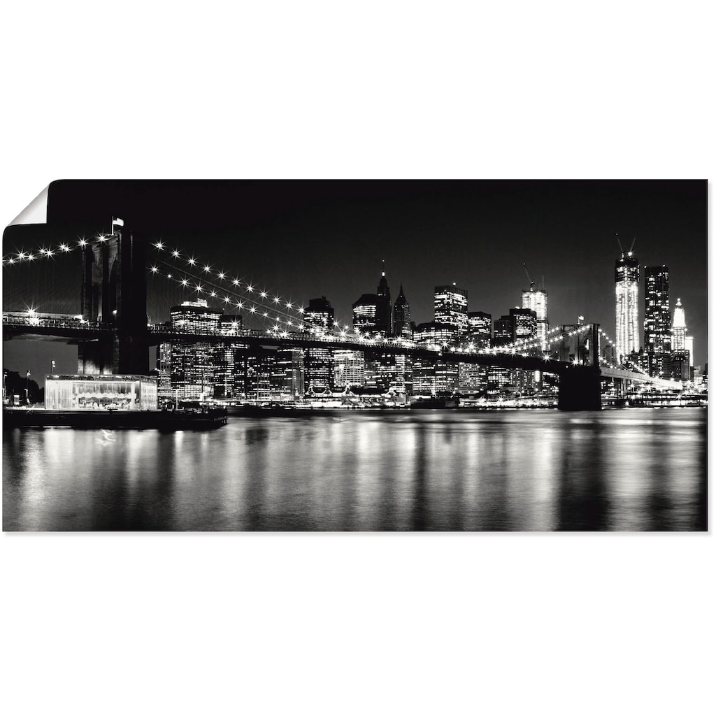 Artland Wandbild »Nächtliche Skyline Manhattan I«, Amerika, (1 St.)