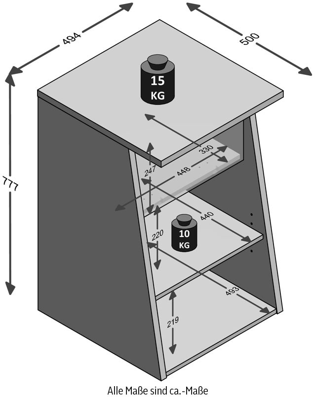 FMD Table d'appoint »Zocker« Ergänzung zum Gamingtisch Zocker