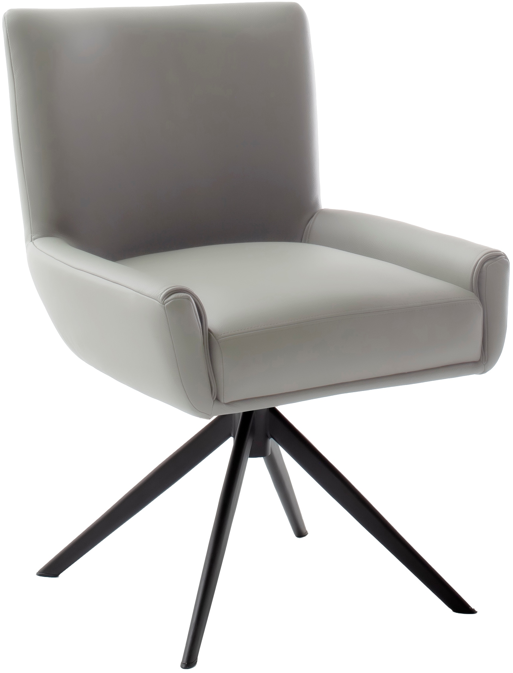 MCA furniture 4-Fussstuhl »WILSON Esszimmerstuhl, Armlehnstuhl, Polsterstuhl, modern«, (Set), 2 St., Leder, Stuhl, Armlehnenstuhl, drehbar, Taschenfederkern, belastbar 160 kg,XXL