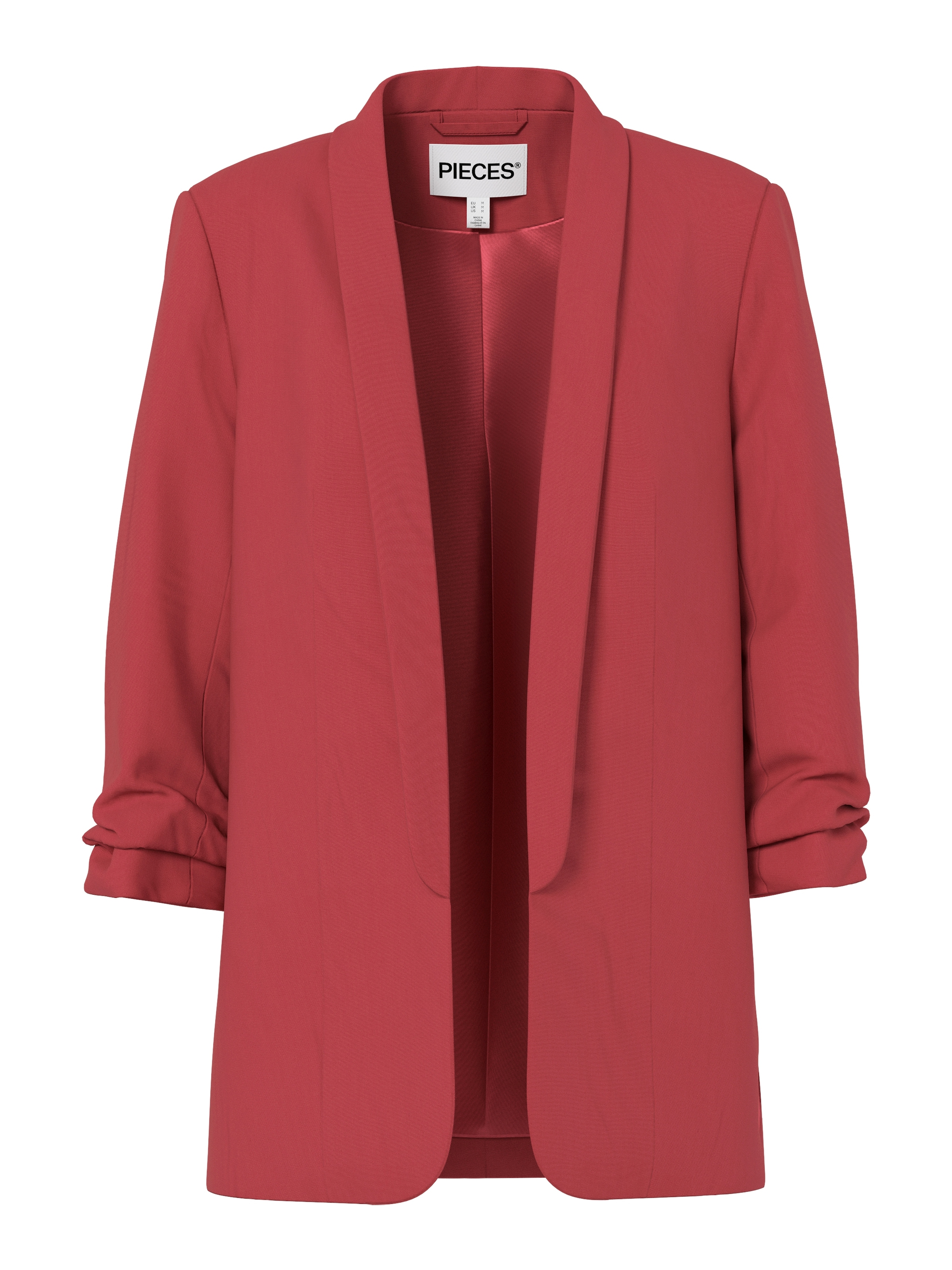pieces Blazer chemisier »PCBOSELLA 3/4 BLAZER NOOS« Materialmix, regular fit