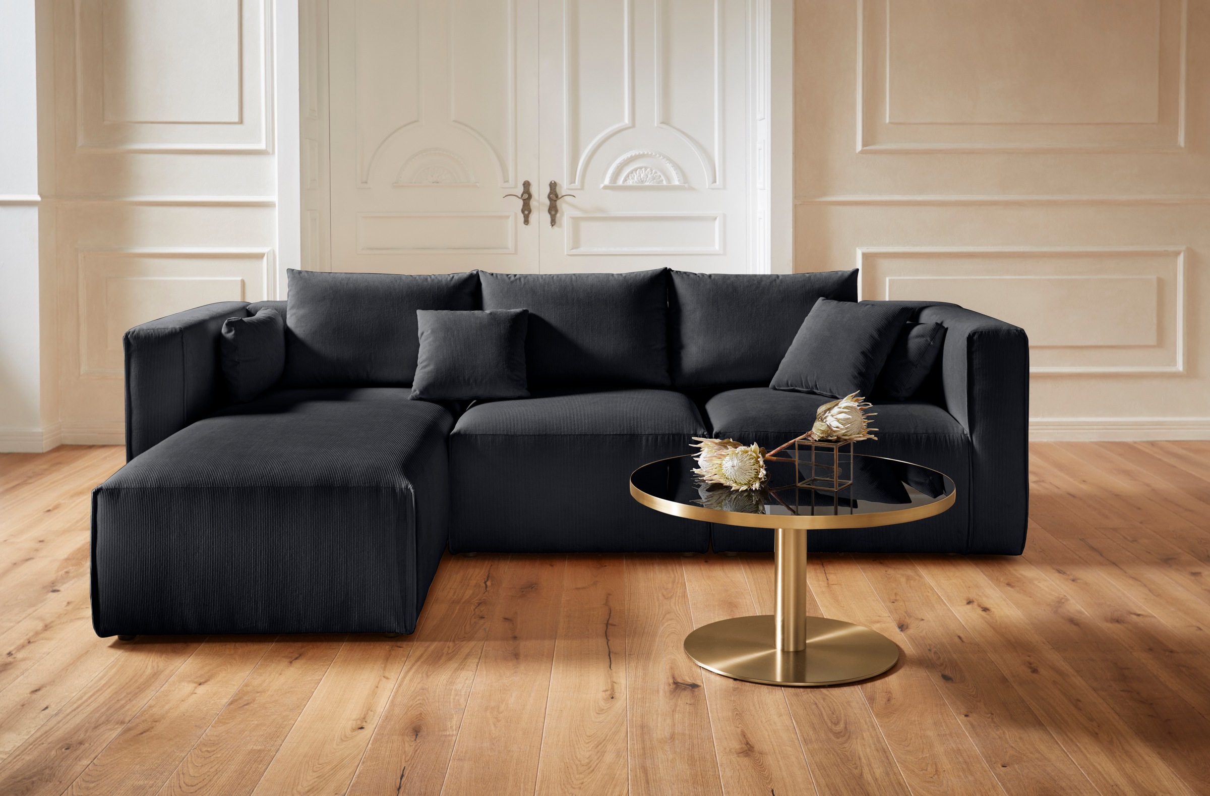 Home affaire Ecksofa »Comfine L-Form«, zusammengesetzt aus Modulen, 3 Bezugsqualitäten und viele Farben